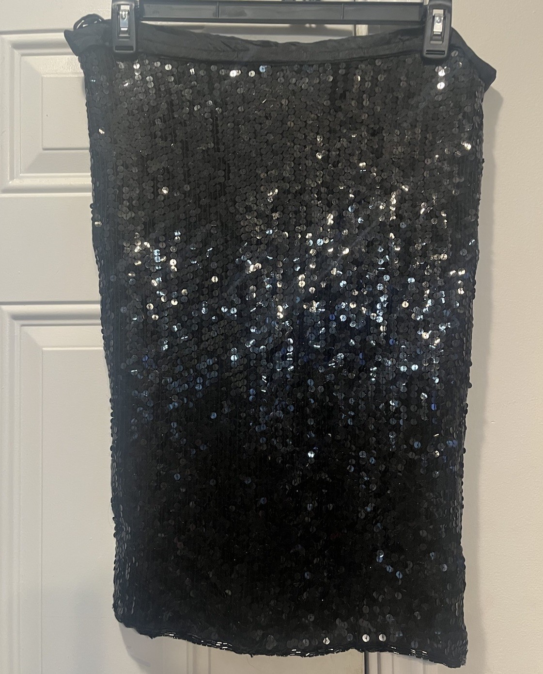 VTG 90s Royal Feelings Silk Sequin Midi Skirt M Beaded Whimsigoth Vampy Grunge