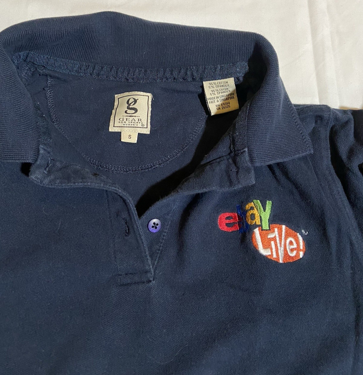 Vintage eBay Live! Gear for Sports conference Collared Shirt dark blue