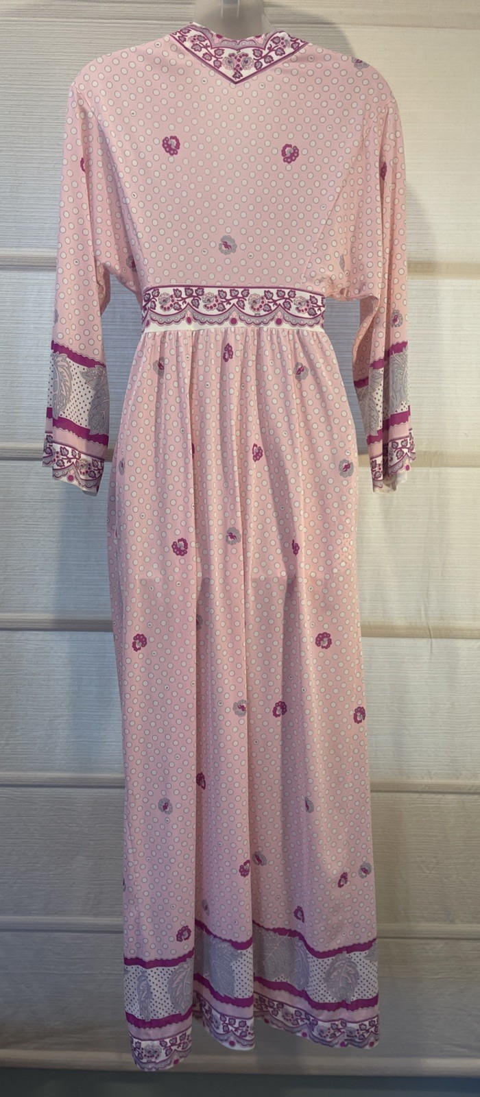 VTG 60&rsquo;s Emilio Pucci for Formfit Rogers Pink Floral Nightgown/Robe Set~XS~EUC
