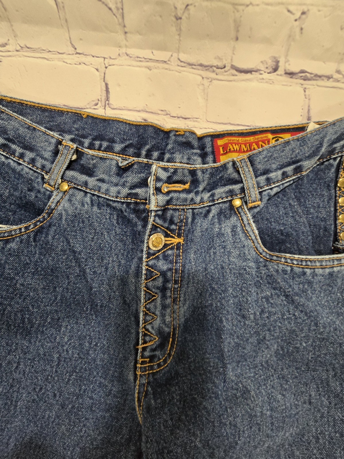 Vintage Bareback Lawman Jeans Studs Slim Fit Sz 13 Vintage Western