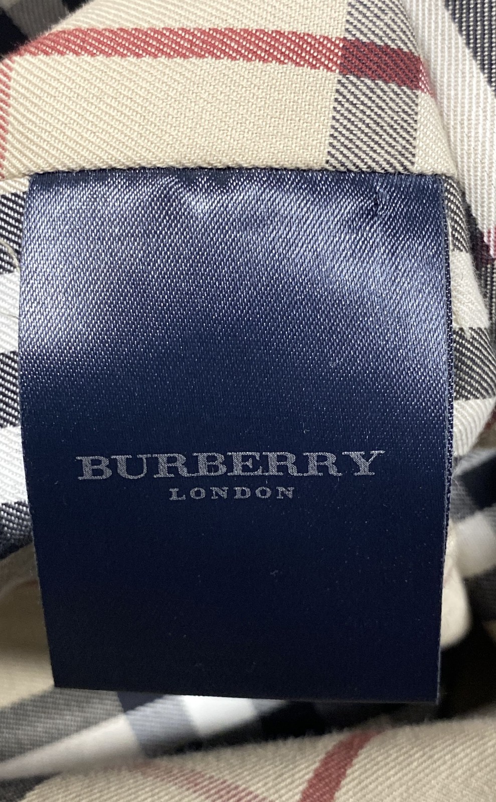 Vintage Burberry London Women&rsquo;s Blue Cotton Trench Coat Made in England Sz 10