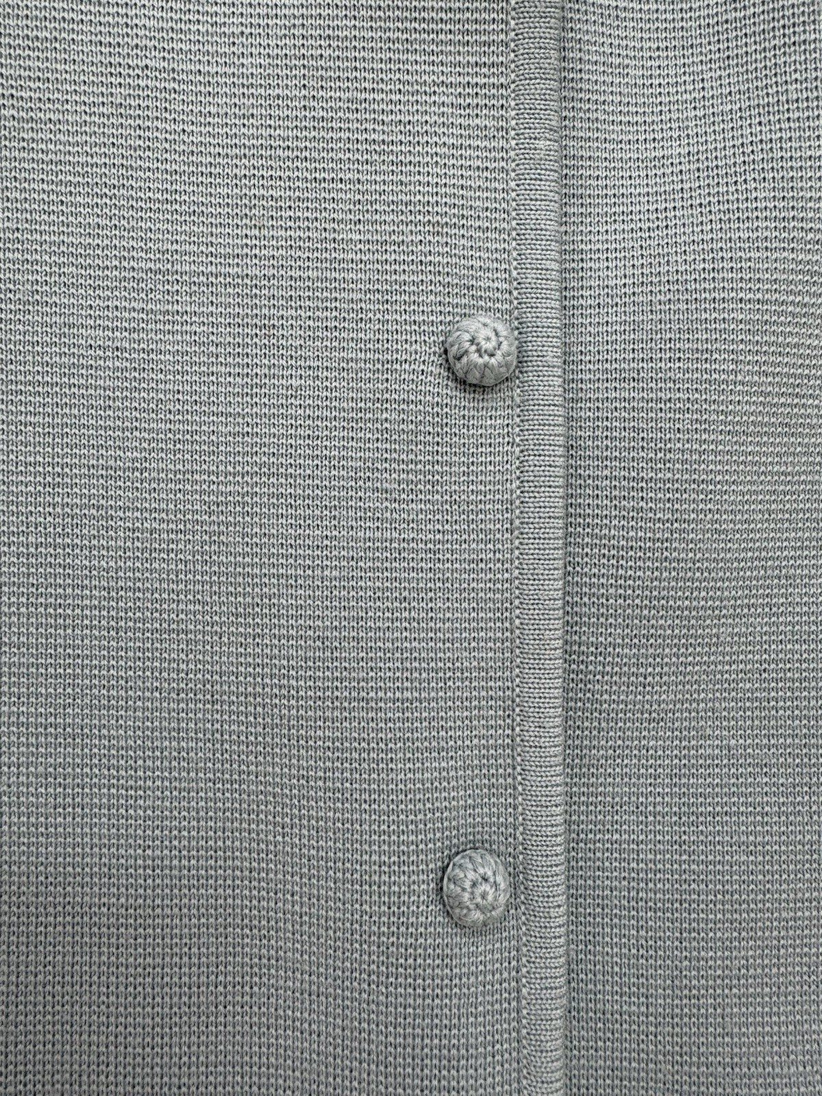 VTG Marshall Fields Skirt Suit Set Womens Large Powder Blue Wool Beaded Pearls