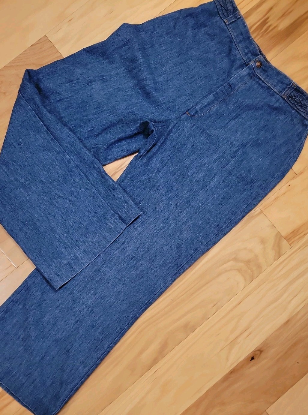 Vtg 70’s Levis Orange Tab Braided High Rise Chambray Denim Jeans Approx 29&Prime; W