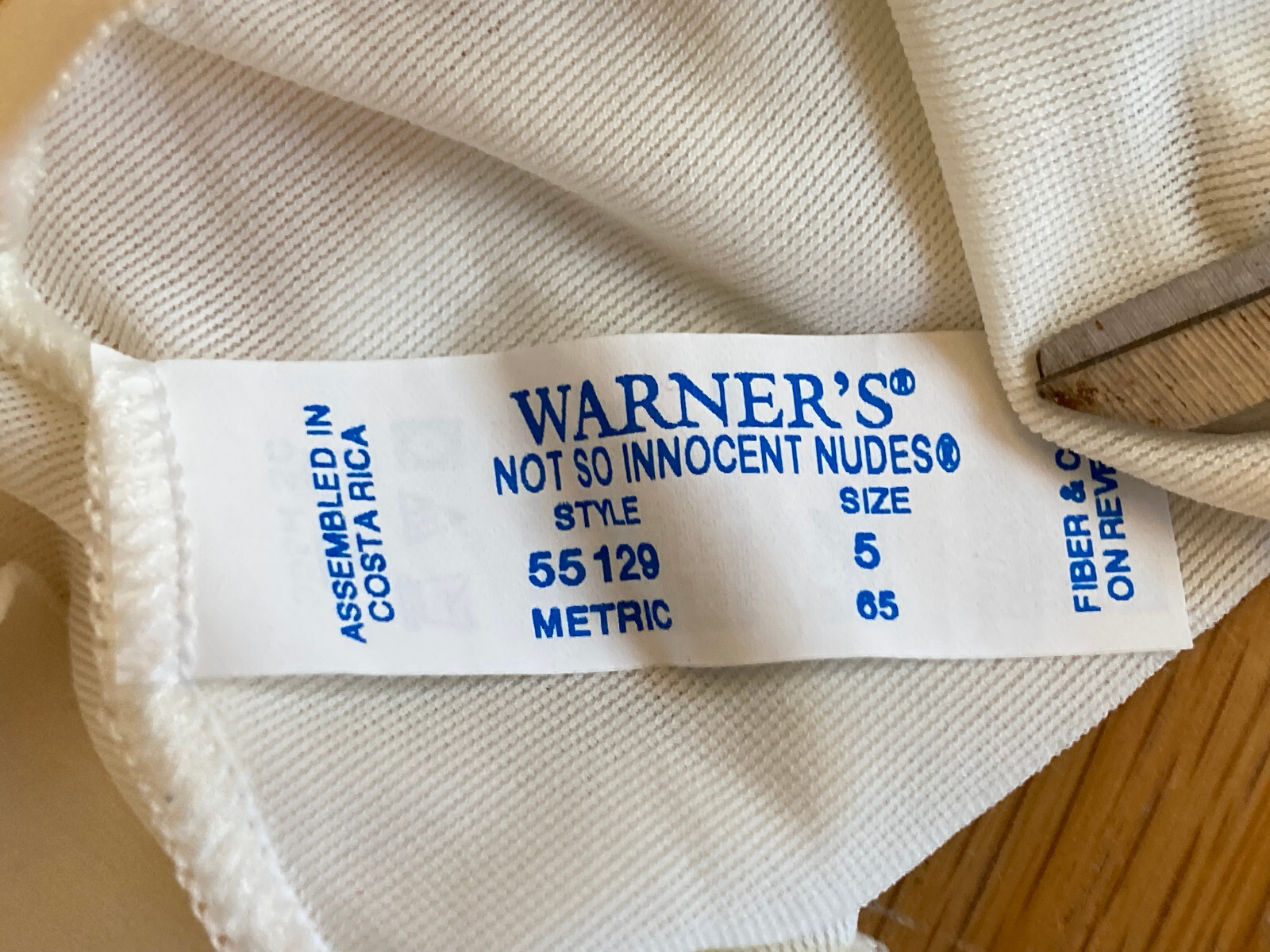 423 WARNER&rsquo;S 5/Small Ivory NOT SO INNOCENT Nylon Brief Panty #55129 VINTAGE