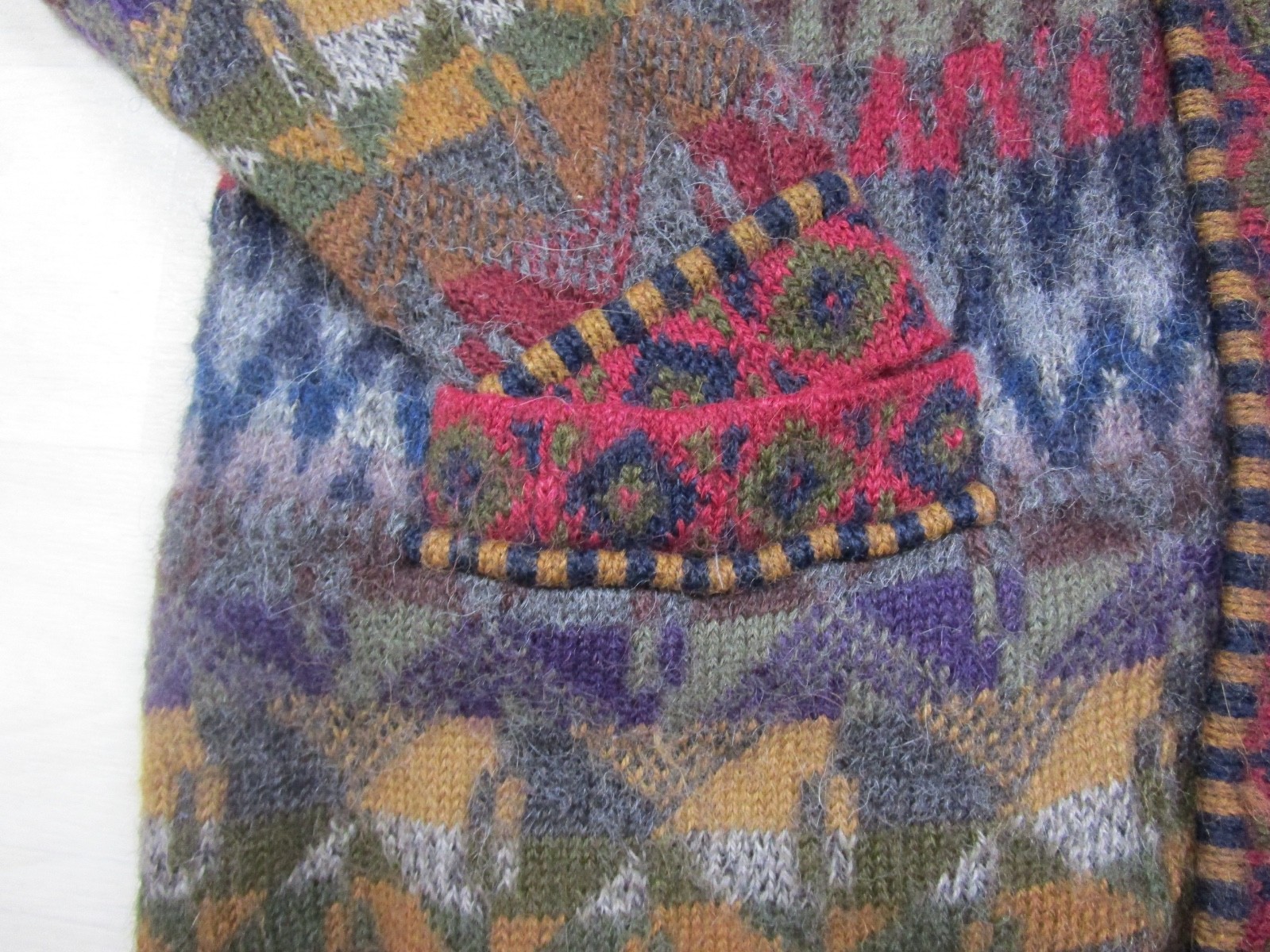 Vintage Peruvian Connection Alpaca Cardigan Sweater Women&rsquo;s (M) Fair Isle