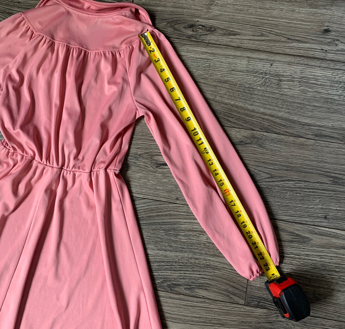 VINTAGE SEARS POLYESTER COTTON CANDY PINK WOMEN’S DRESS SIZE 8P