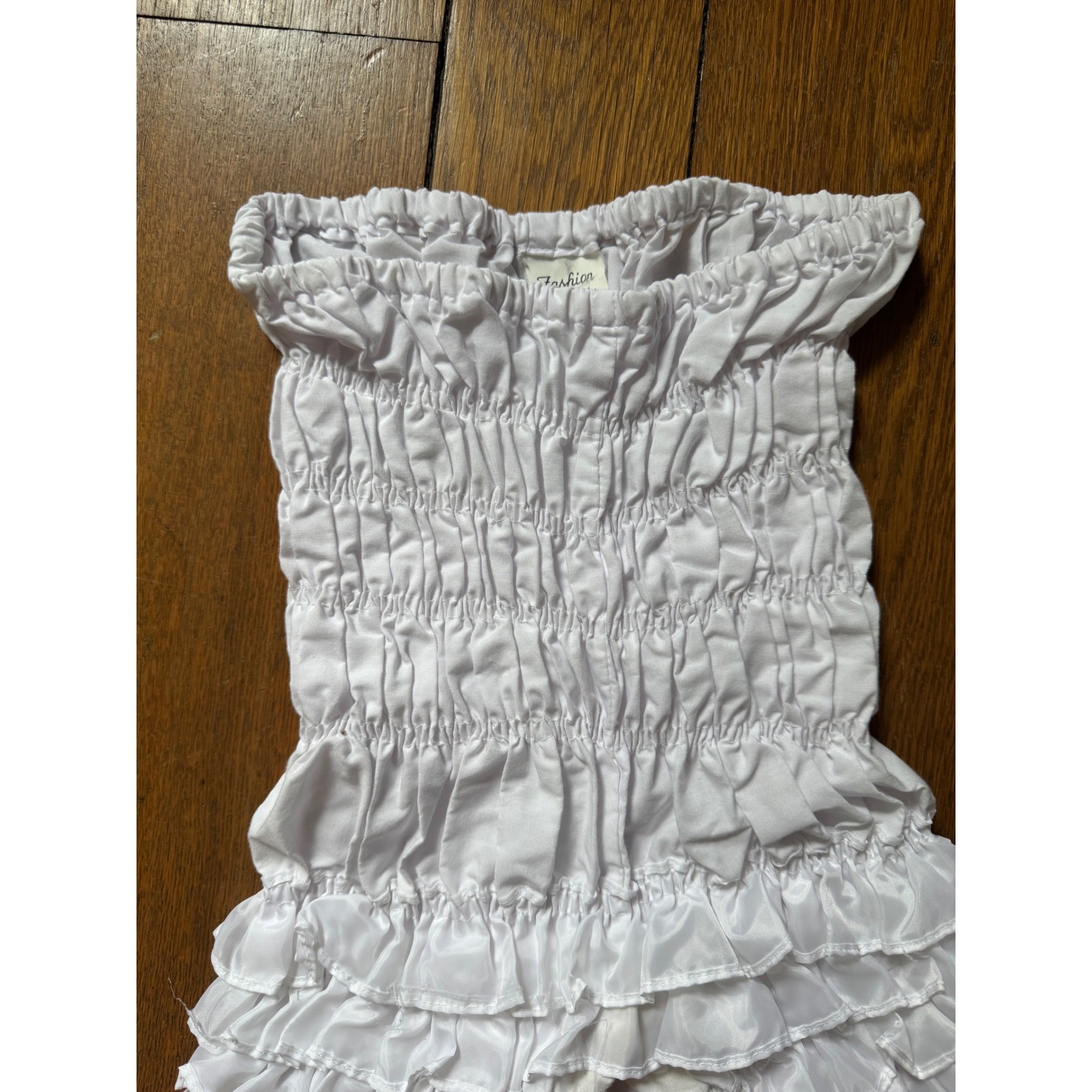 Vintage 80s Coquette Fashion Magic Fendler White Smocked Ruffle Bloomers Shorts