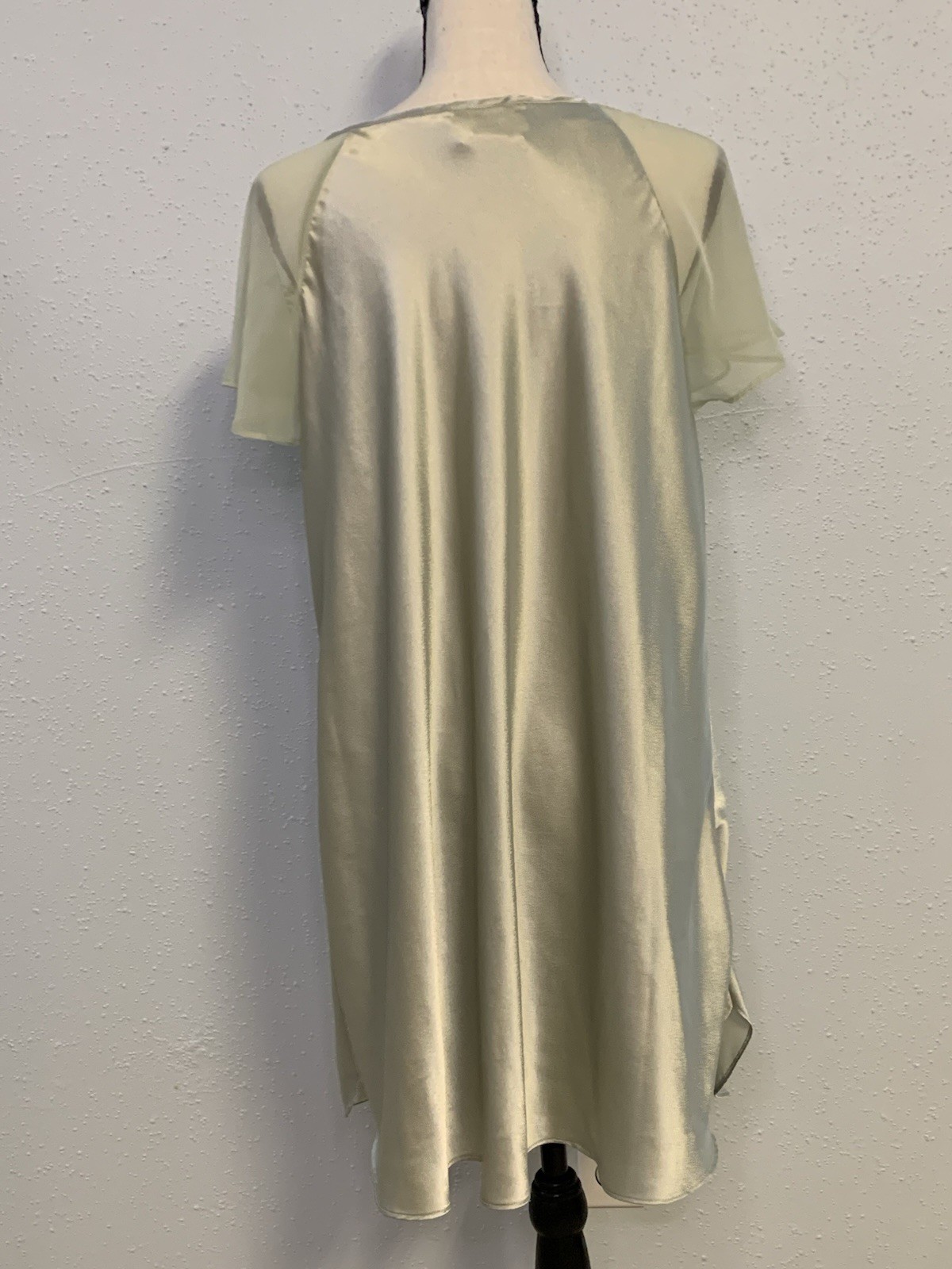 VTG Valentino Intimo Nieman Marcus Nightgown Satin Silky Sz L Sage Green Beauty