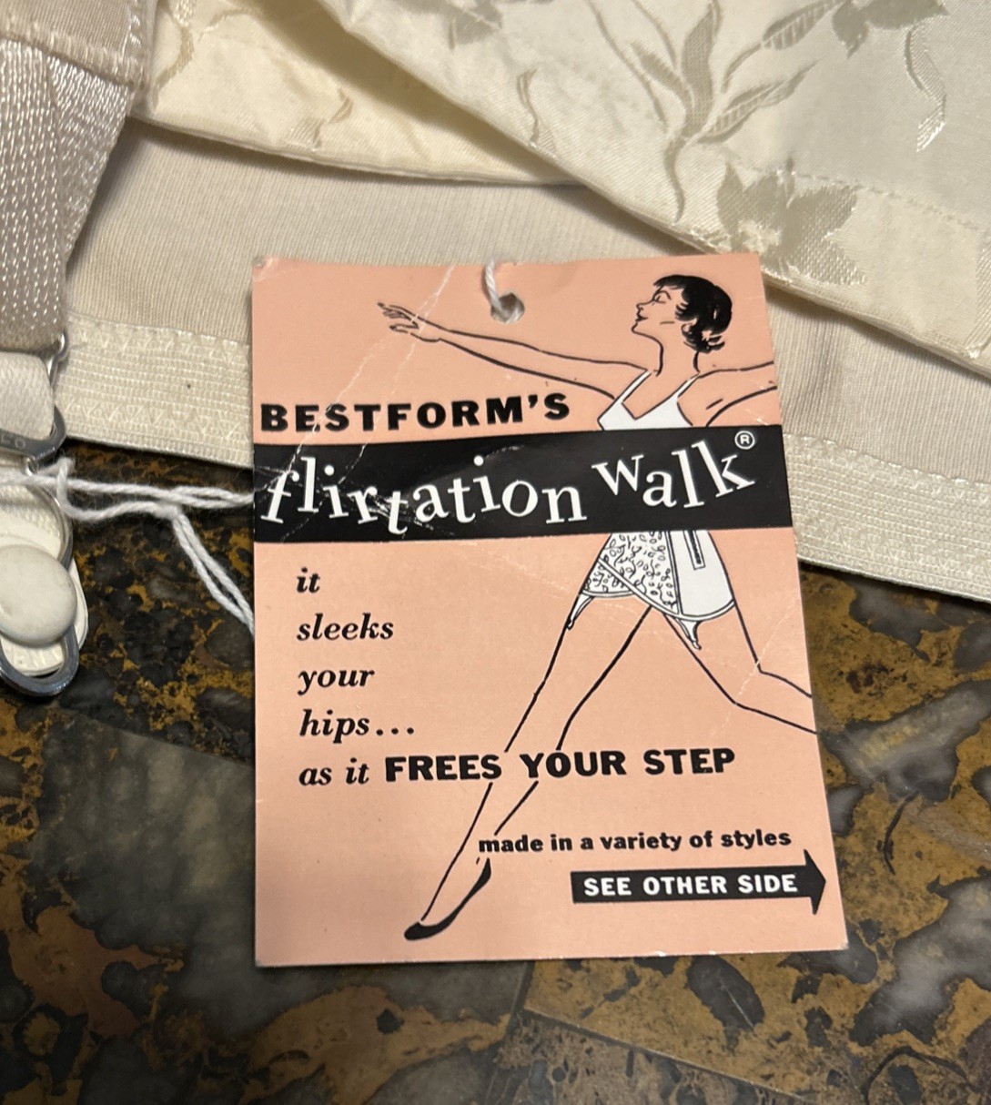 Vintage Bestforms Flirtation Walk Corset Girdle New Old Stock With Tags!! Sz 33