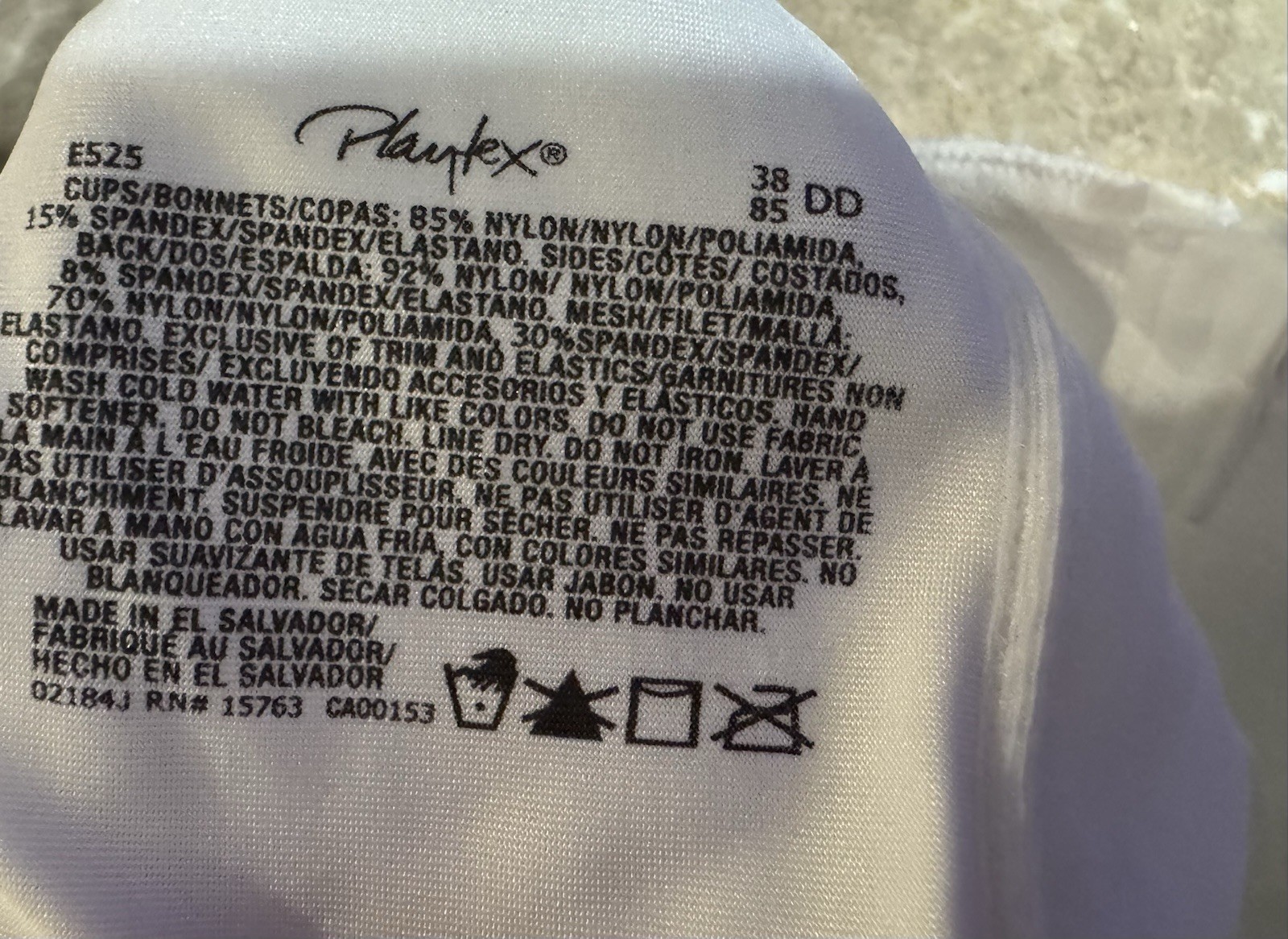 VINTAGE PLAYTEX FRONT HOOK BRA! SIZE 38DD. WHITE. NEW