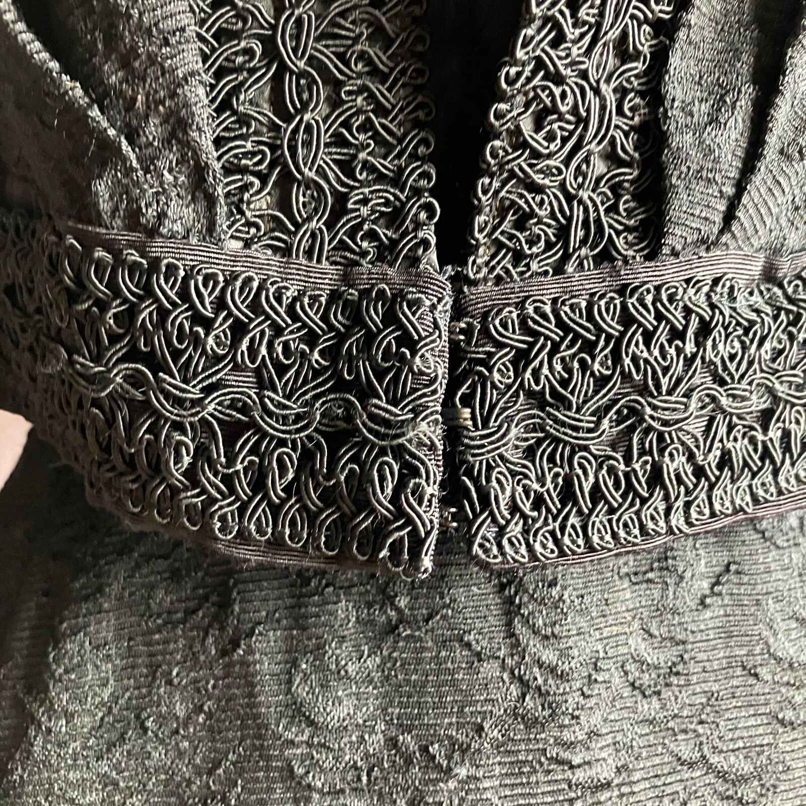 Antique Edwardian Black Wool Walking Suit XS/S