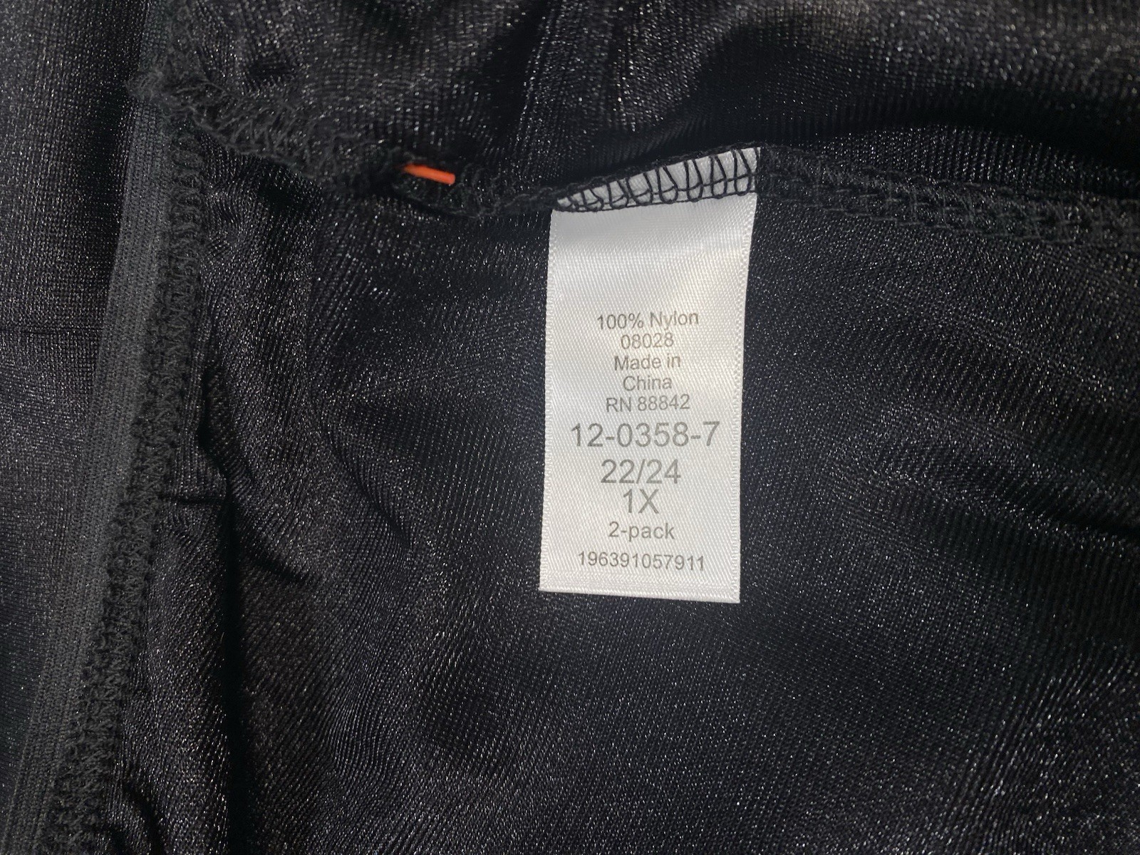 NEW Half Slip SIZE 1X 22 / 24 black nylon modest long length 32&Prime; COMFORT CHOICE