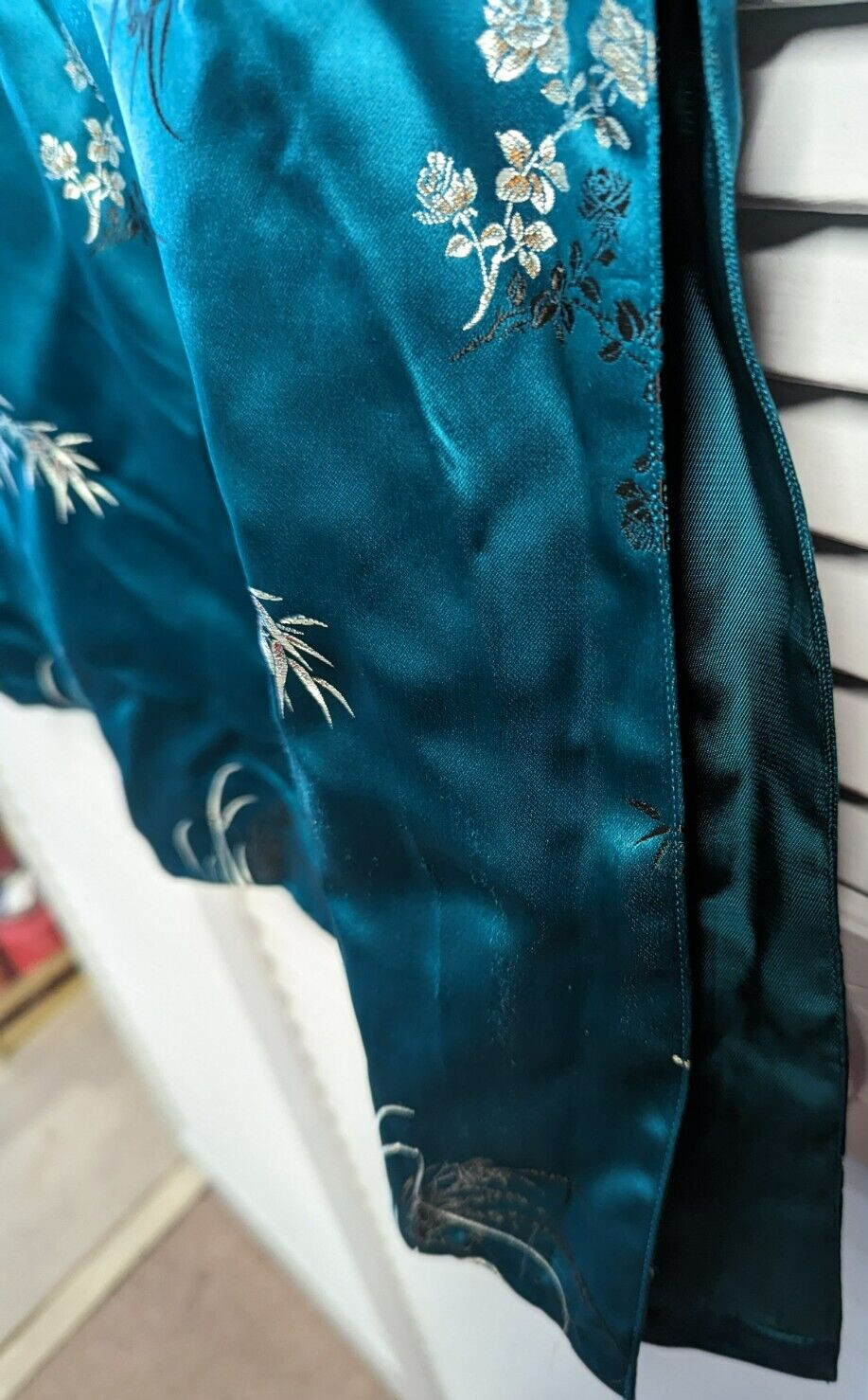 Fancy Vintage Chinese Silk Embroidered Styled Dress By Peony Brand Small ?