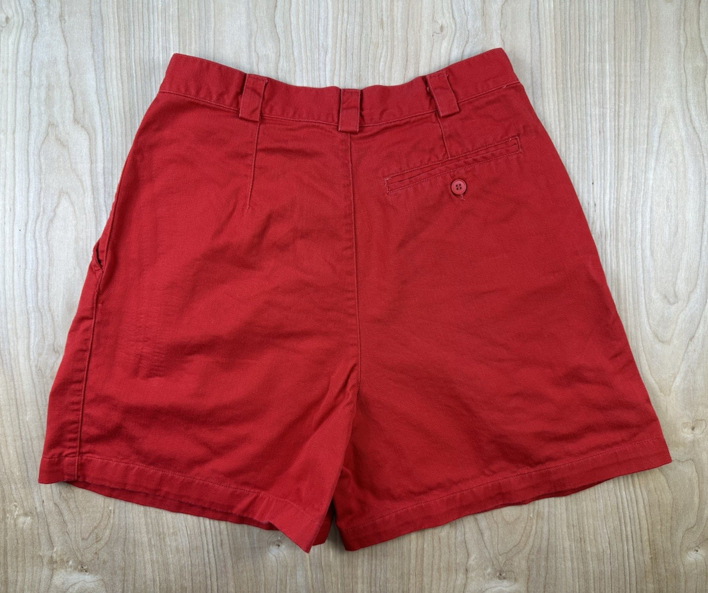 vintage 80&rsquo;s ESPRIT red pleated SHORTS all COTTON size 11/12 preppy NEW WAVE