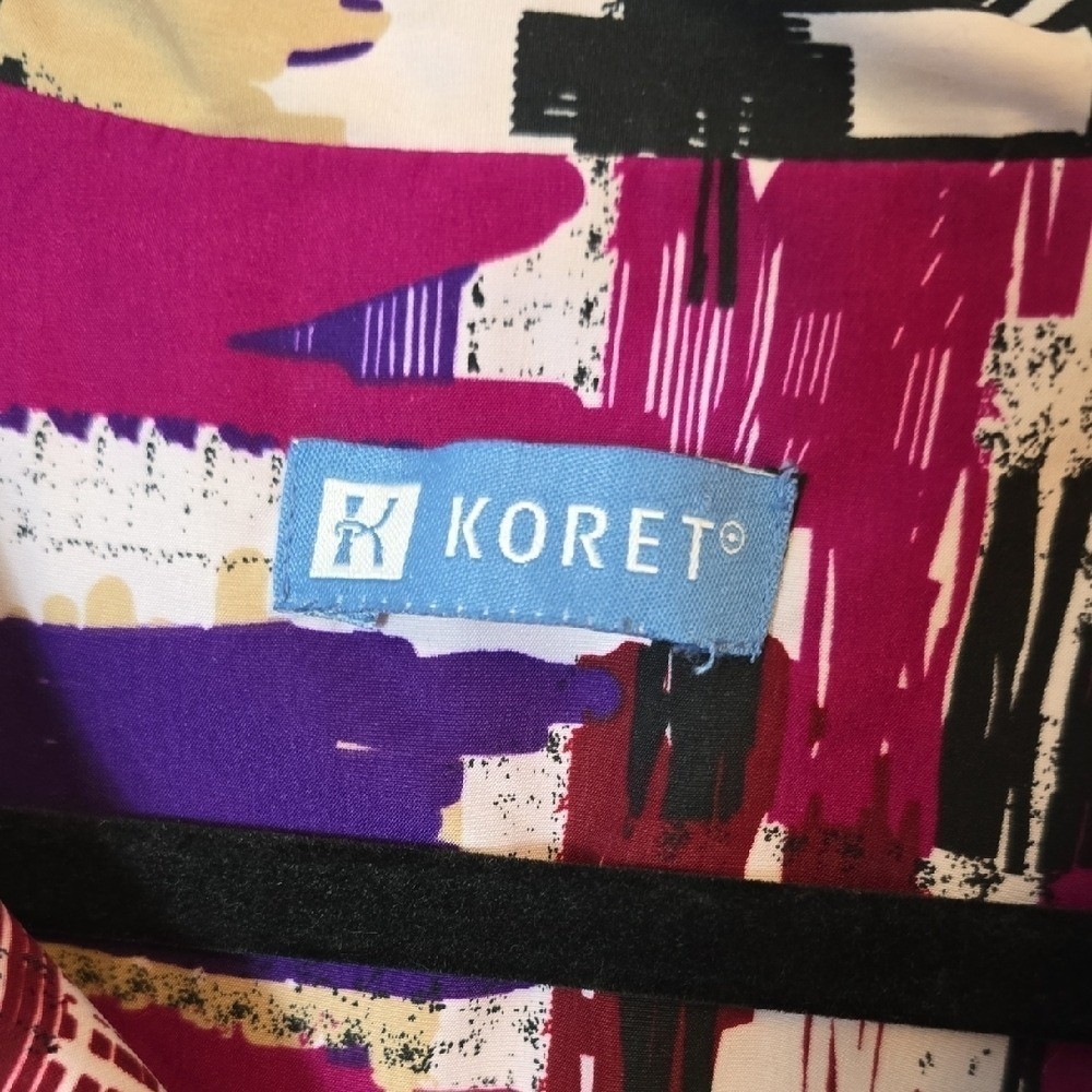 Koret Multicolor Abstract Vintage 90&rsquo;s Track Jacket Bust 25&Prime; Flat