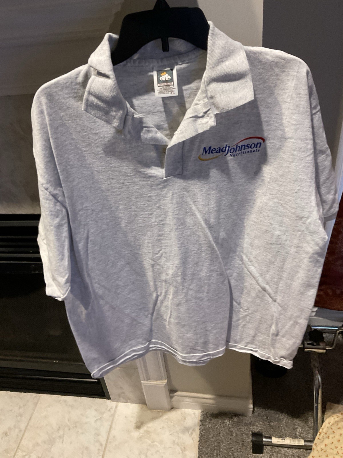 VTG Mead Johnson Nutritional Men’s Polo Shirt Size Xl Gray
