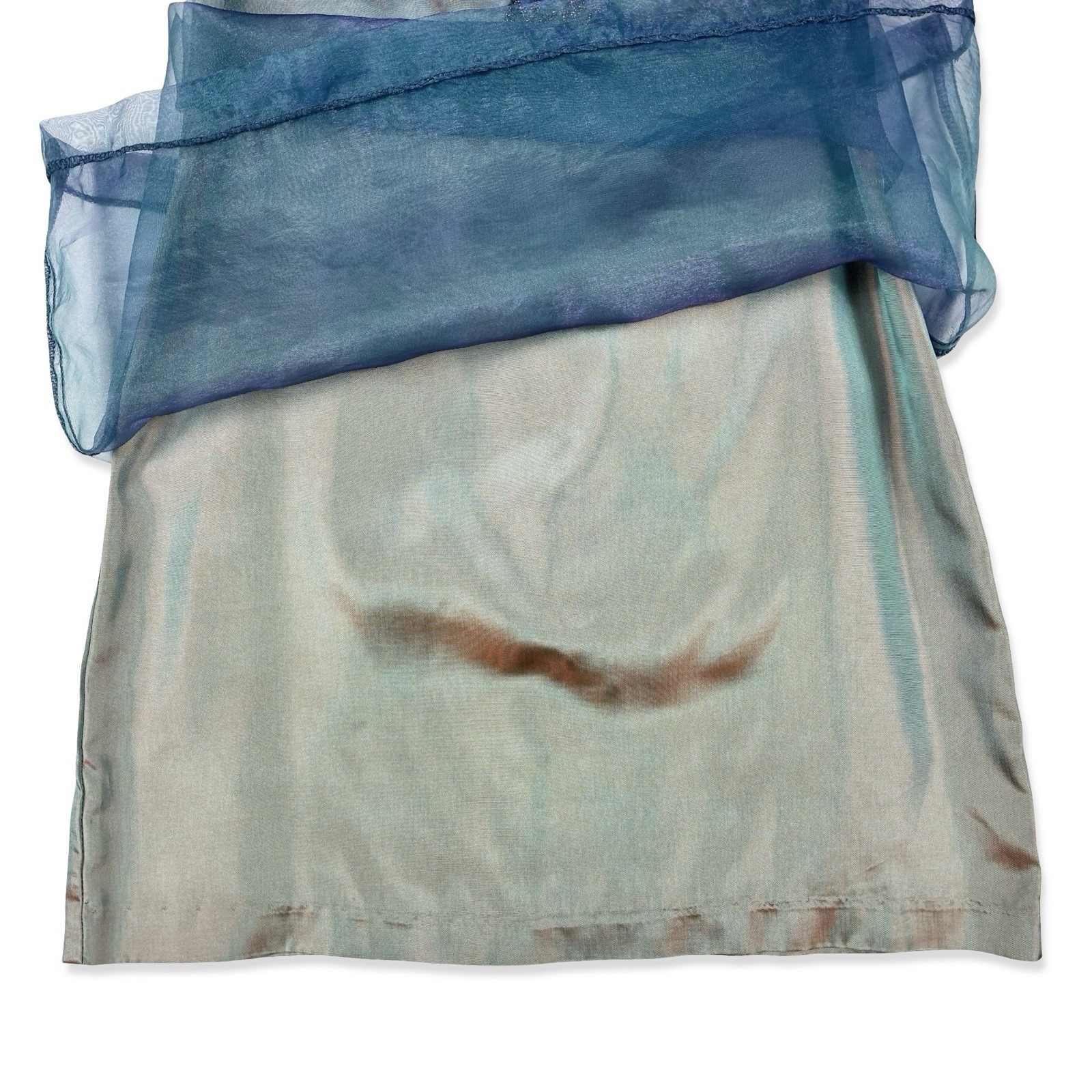 City Triangles Women&rsquo;s VTG 90s Blue Iridescent Dress Fairy Grunge Prom 5