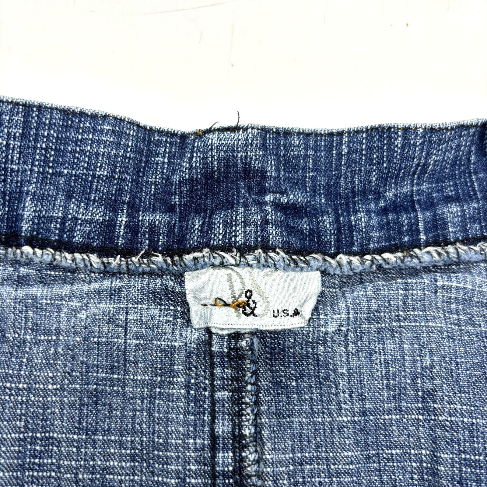 Vintage 90s P&S USA Medium Wash Button Down Denim Pencil Skirt 30×21.5&Prime;