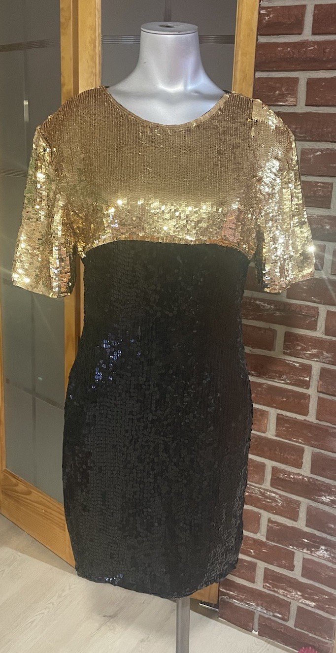 Vintage Stenay Silk Sequin Dress 1980s dynasty￼ Party Cocktail Size 4