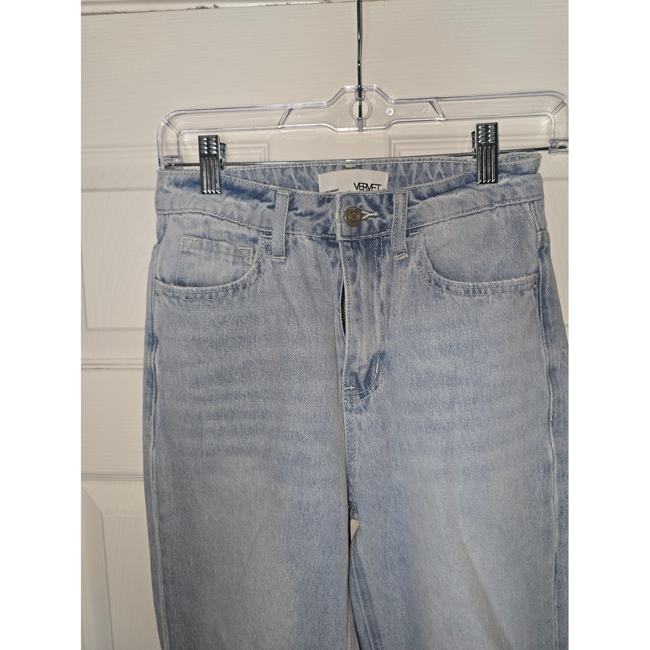 Vervet Light Blue Flared Boot Cut Distressed Women&rsquo;s Jeans Size 24