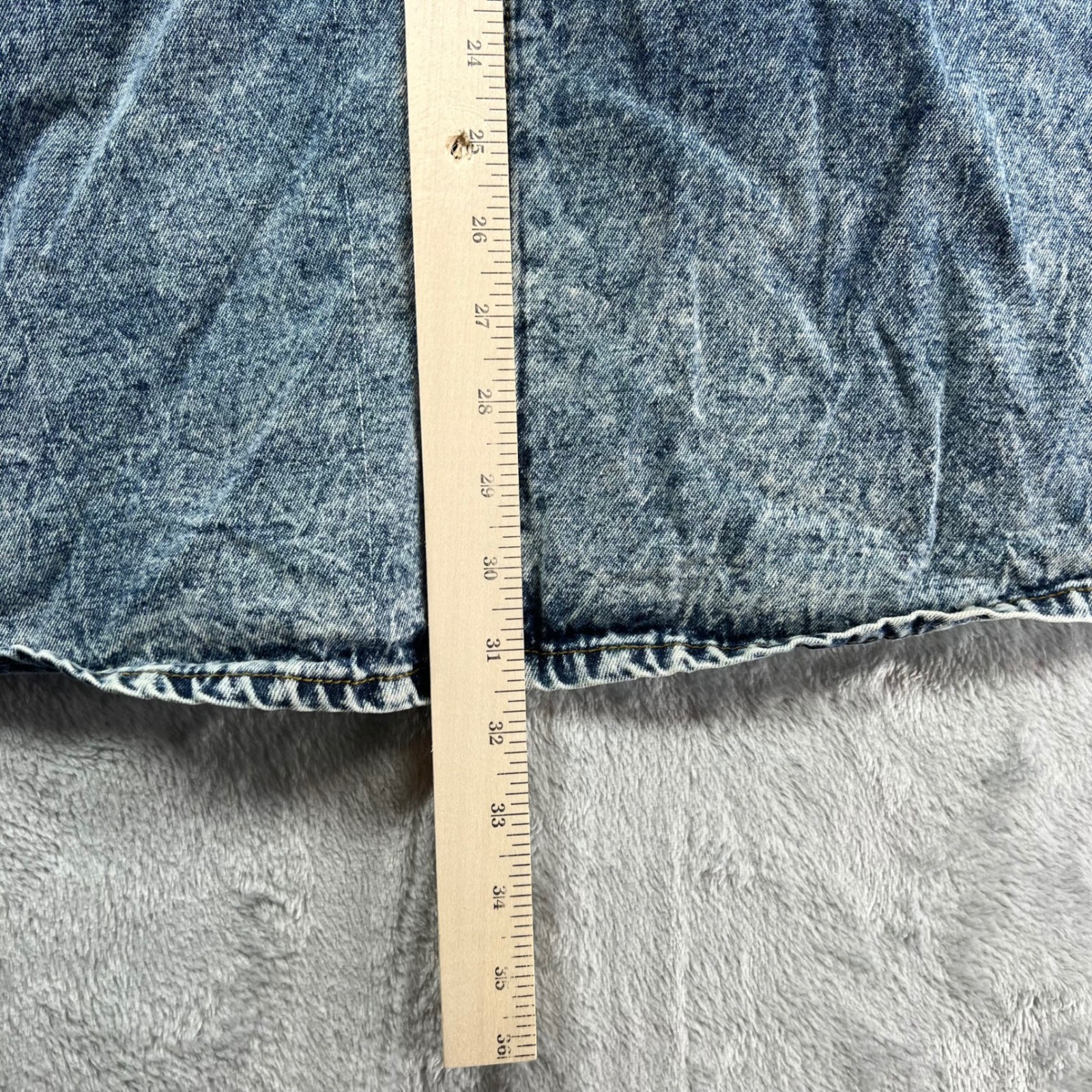 Vintage 80&rsquo;s Jordache Basics Acid Wash Denim Midi Skirt High Waist Pleated 5/6