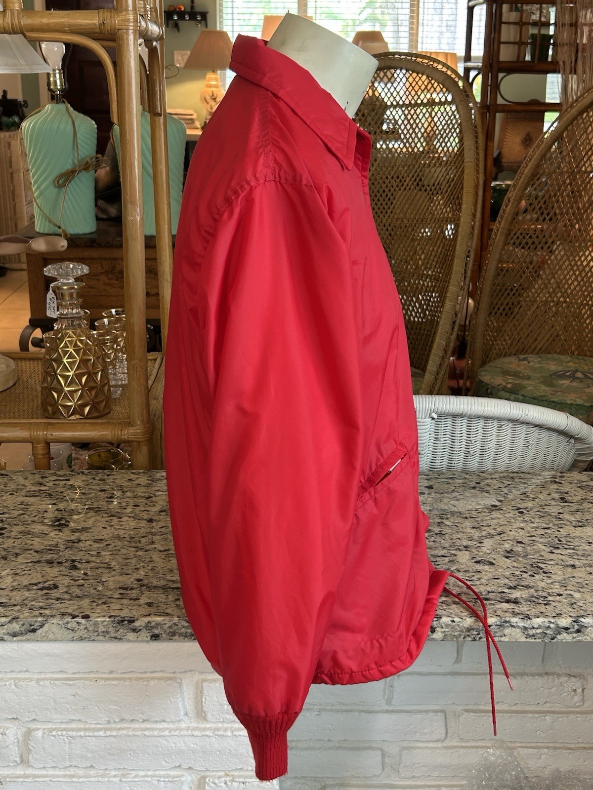Vintage 80s Pinehurst Golf Course Resort NC West Wind Windbreaker Ladies M Red
