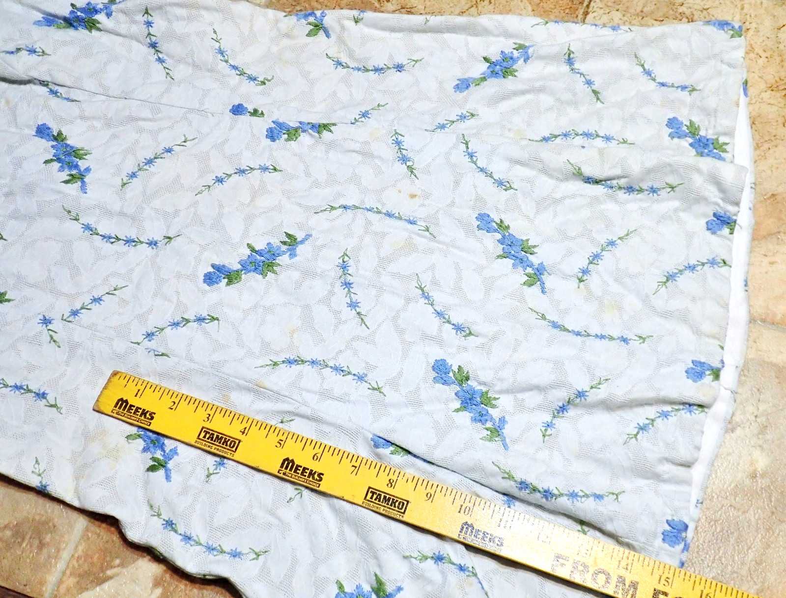 🌸 Vintage 60s L’Aiglon Blue Embroidered Mod Gogo Micro Mini Dress Tunic (S/M)