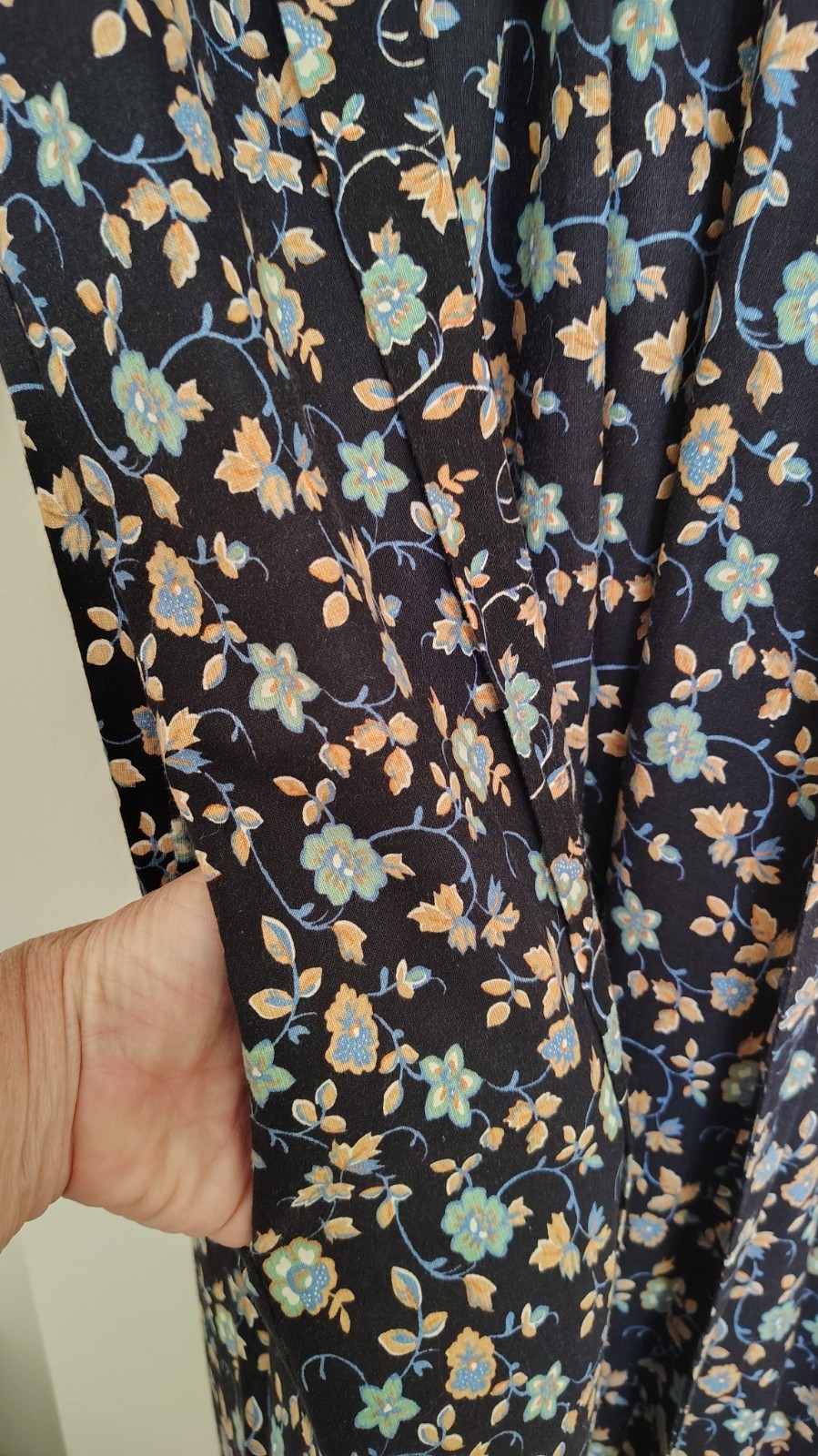 Vintage Gilead Floral Maxi Dress 1970&rsquo;s Bell Sleeves Women&rsquo;s Full Length Medium