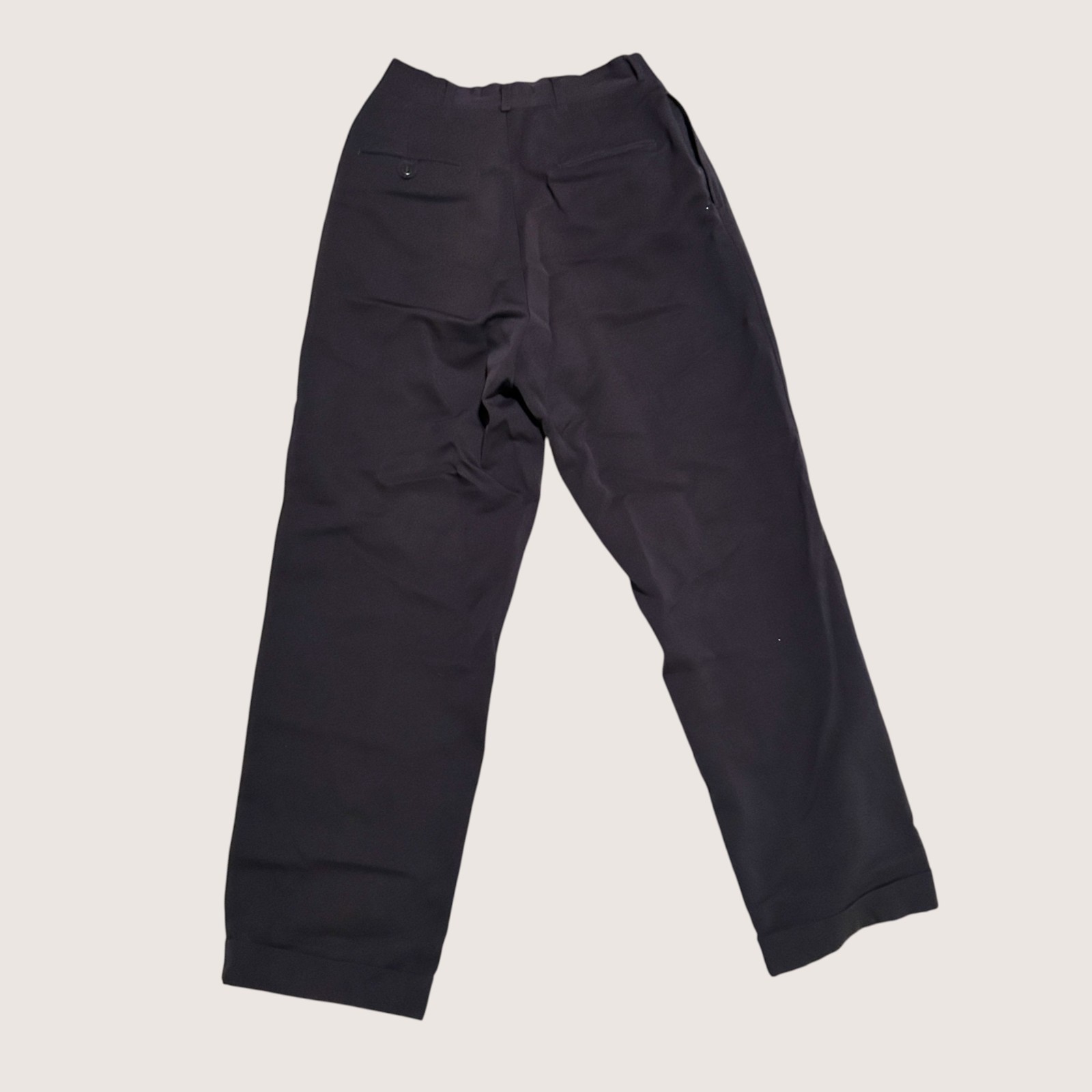 Vintage Navy High Waisted Pleated Wool Dress Pants 25X30