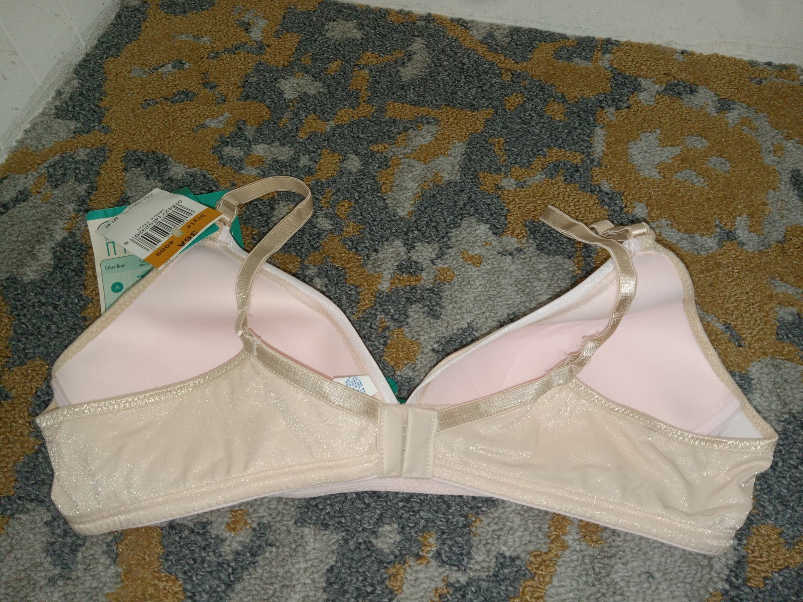Vintage Playtex Double Vision 4009 Bra 36A Wireless Lined Ivory NOS *FLAW*