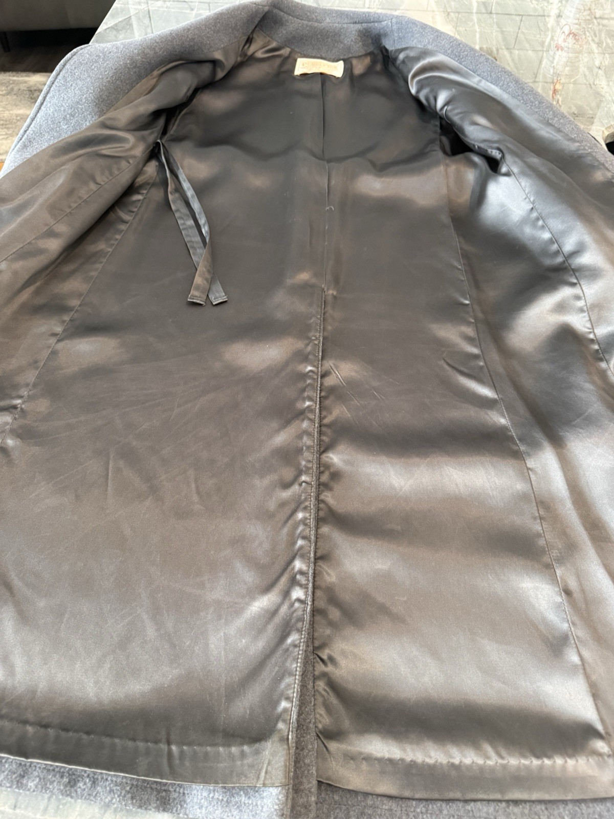 Pendleton 80’s VTG Pure Virgin Wool Women’s Long Gray Coat Made In USA Size12