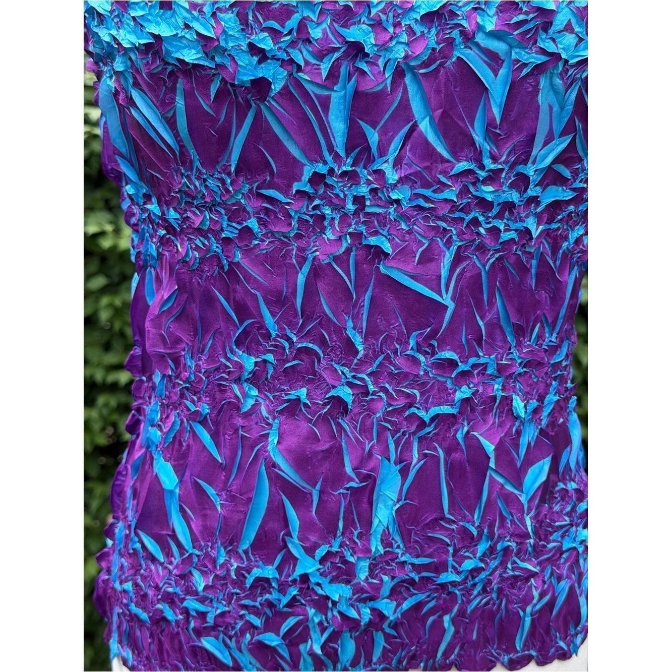 Vintage Y2K Origami Magic Crinkle Top Fairy Grunge Mermaid Rave Scene OSFM