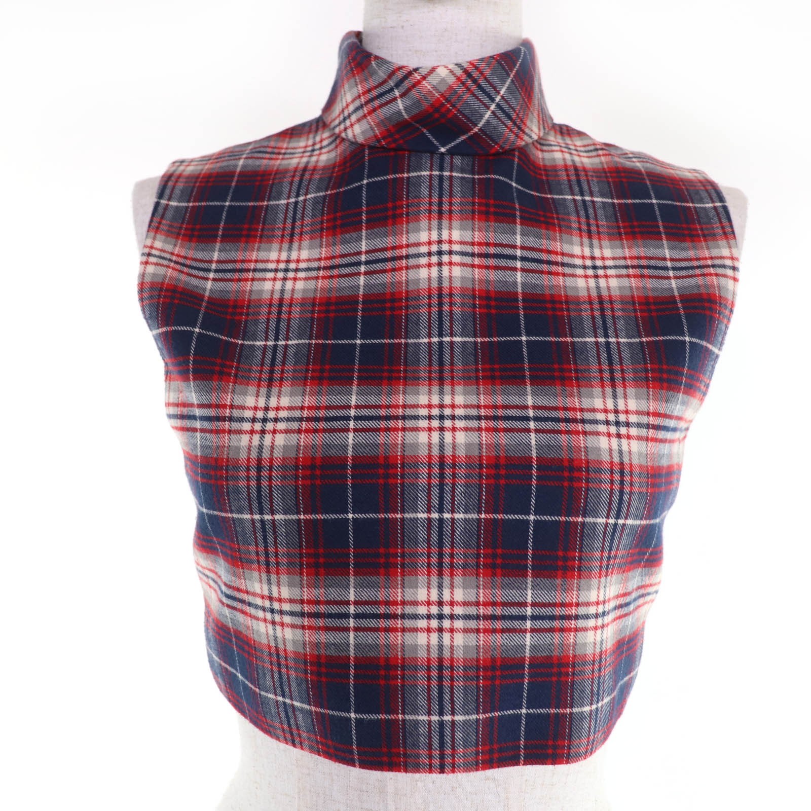 CELINE Flannel Check Cotton Cropped Sleeveless Top – DUTY FREE