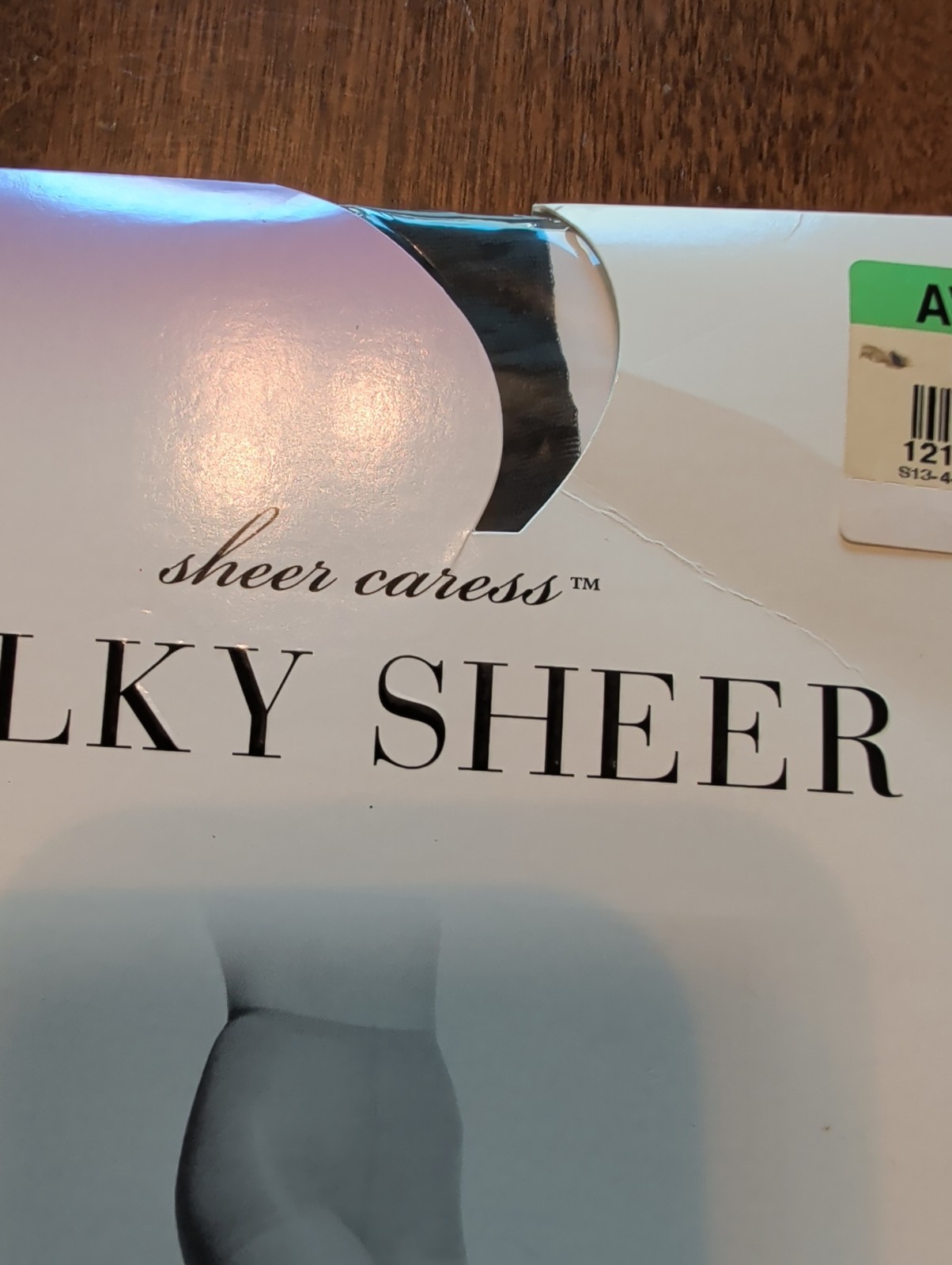 JCPenney Sheet Caress Silky Sheer Off Black 89 Average Control Top PANTYHOSE