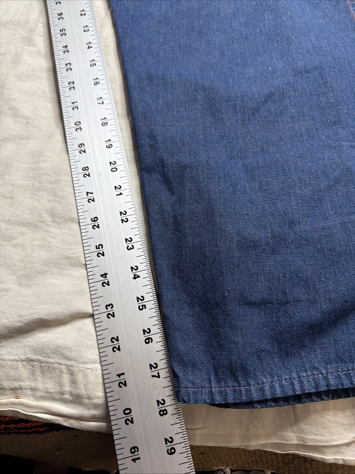 1950s hill Jeans Side Zip Sanforized Denim Pants 50 Women’s 36X28