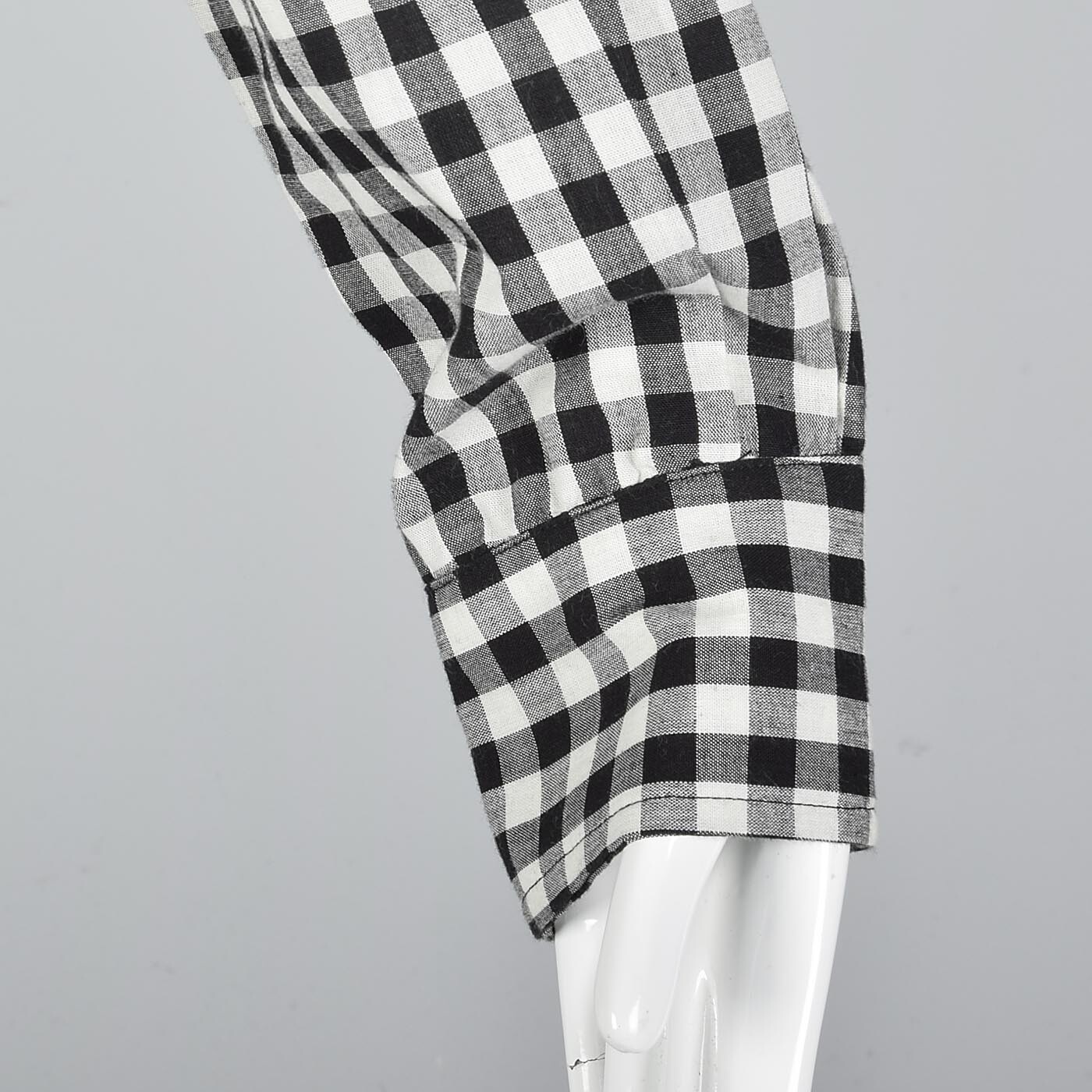 Comme des Garcons Black White Gingham Checker Oxford Shirt Cotton Button Down