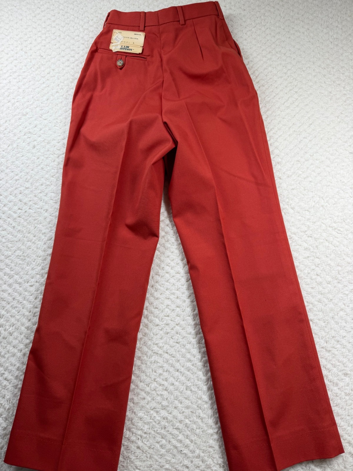 Vtg Lady Thompson Polyester/Cotton Trousers Slacks Burnt Orange