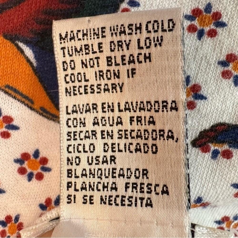 VTG 90s Jason Maxwell Turtleneck White Mallard Ducks Ditsy Floral Cottage