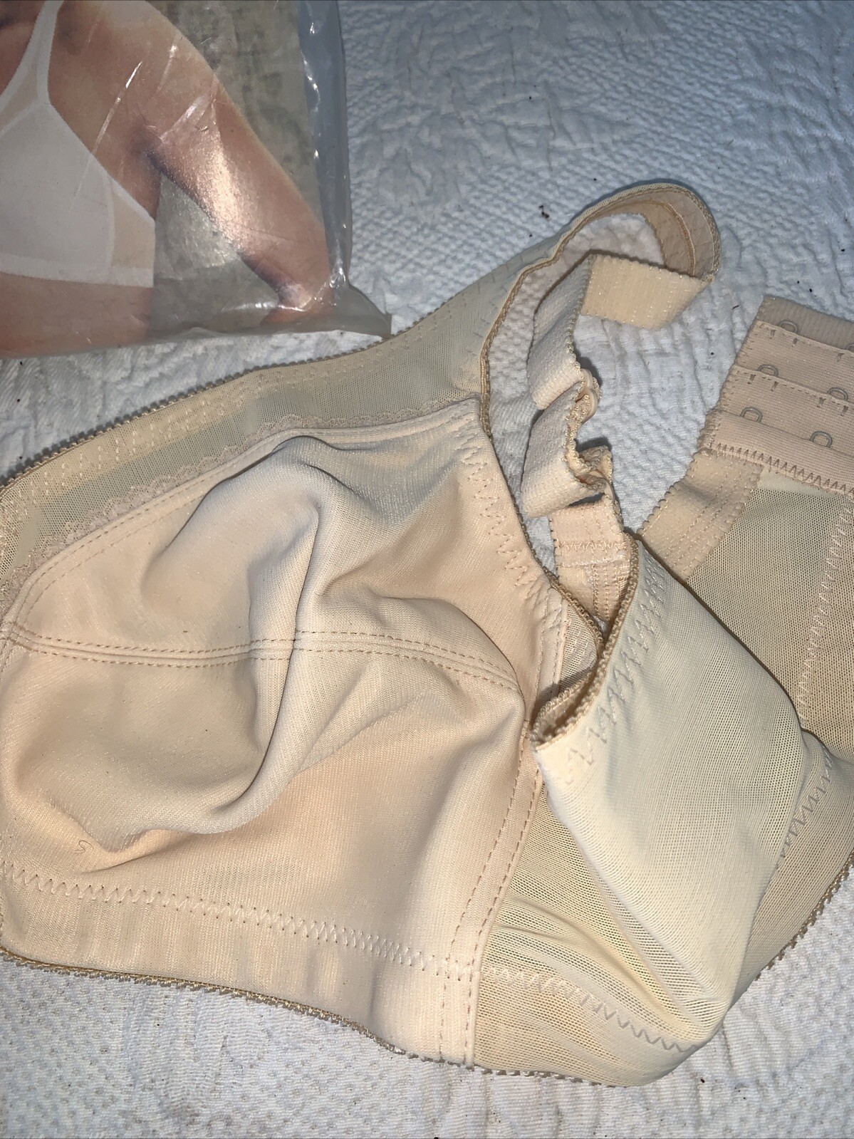 VINTAGE SEARS Double Double Knit Perma Prest Bra 36C Lined Natural Cup