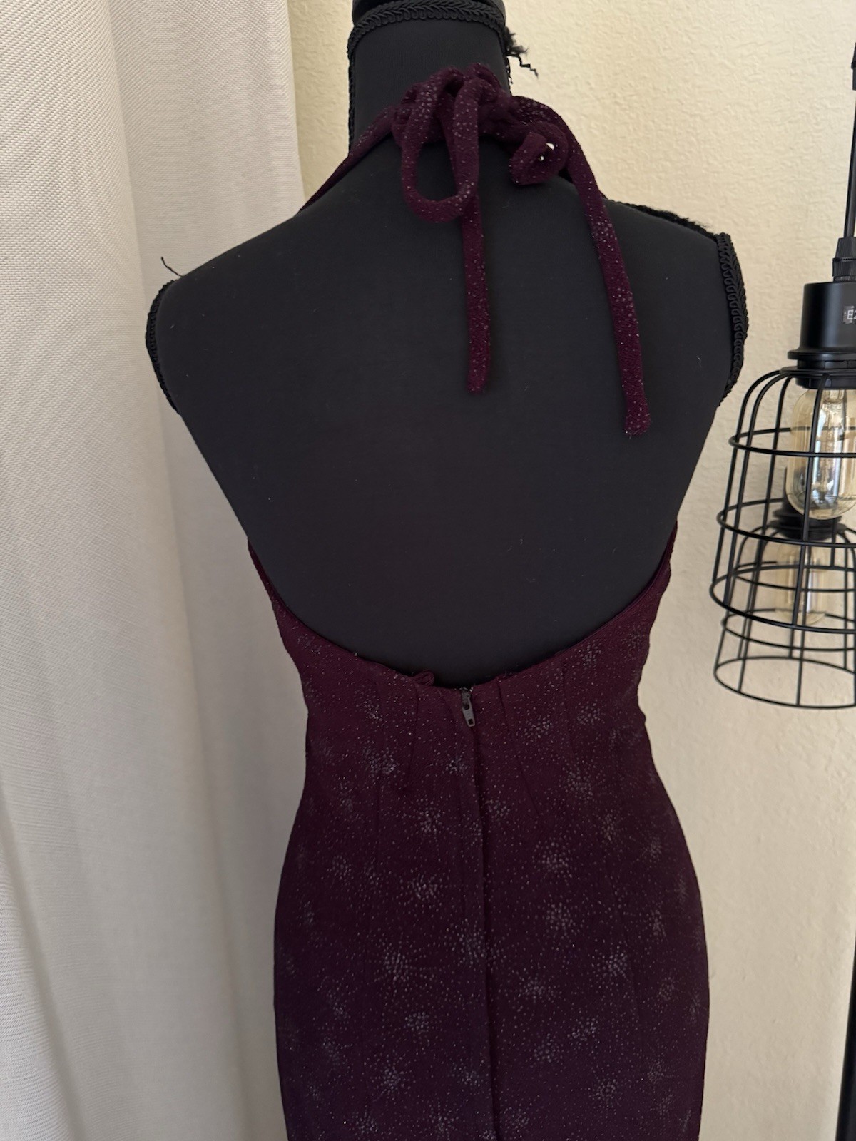 Vintage Scott McClintock Millennium 2000 Halter Mermaid Gown Dress Size 8