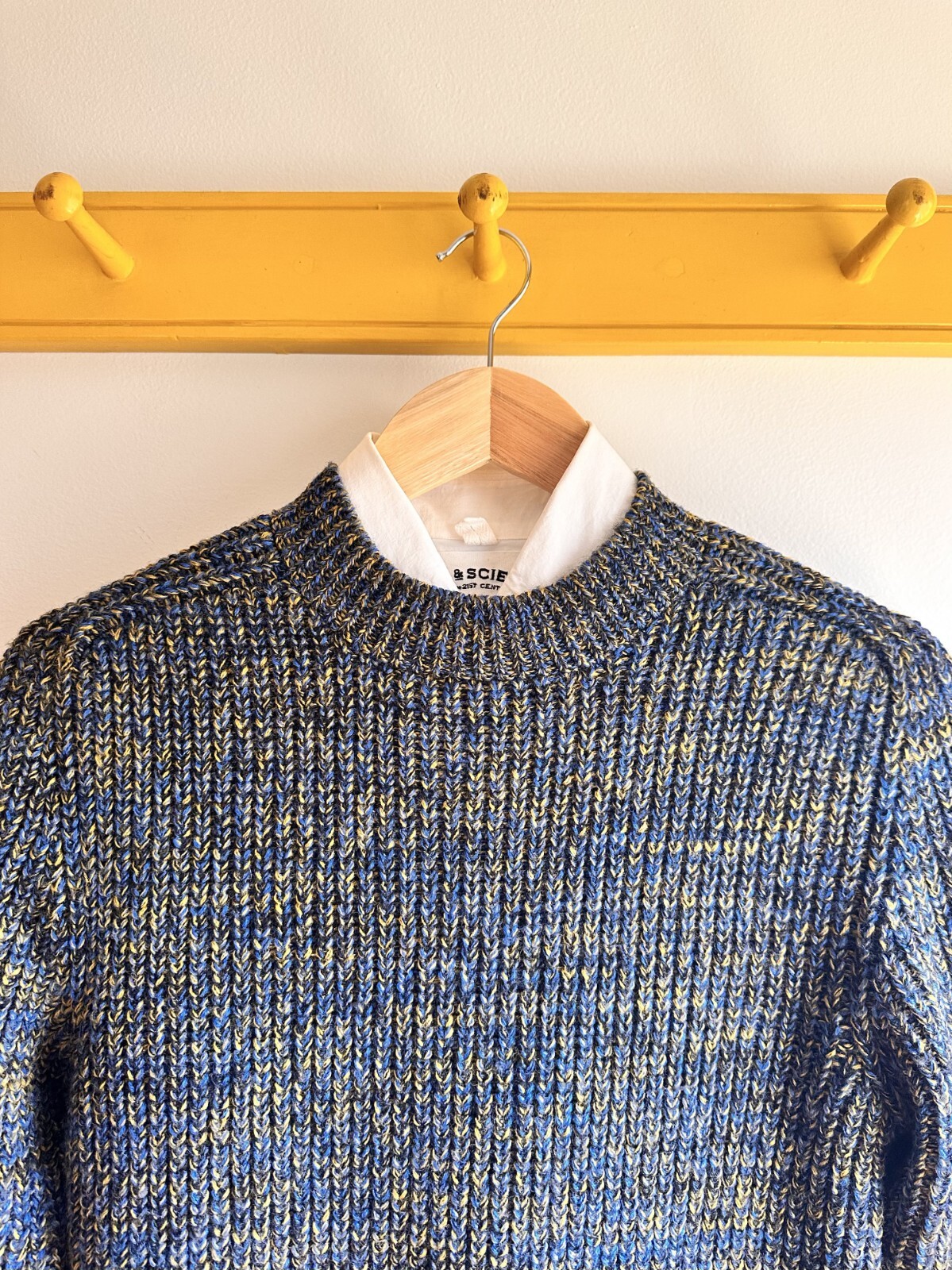 KENZO Paris vintage 70s marled multi color crewneck wool blend sweater top knit