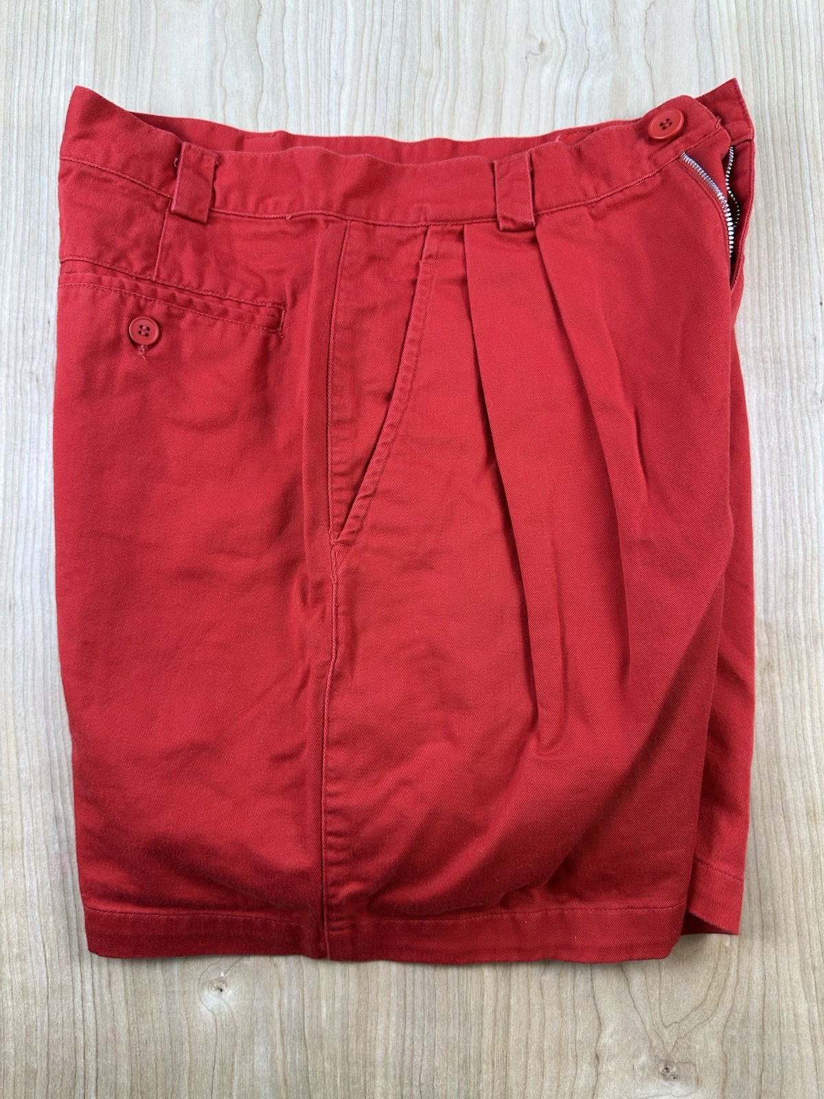 vintage 80&rsquo;s ESPRIT red pleated SHORTS all COTTON size 11/12 preppy NEW WAVE