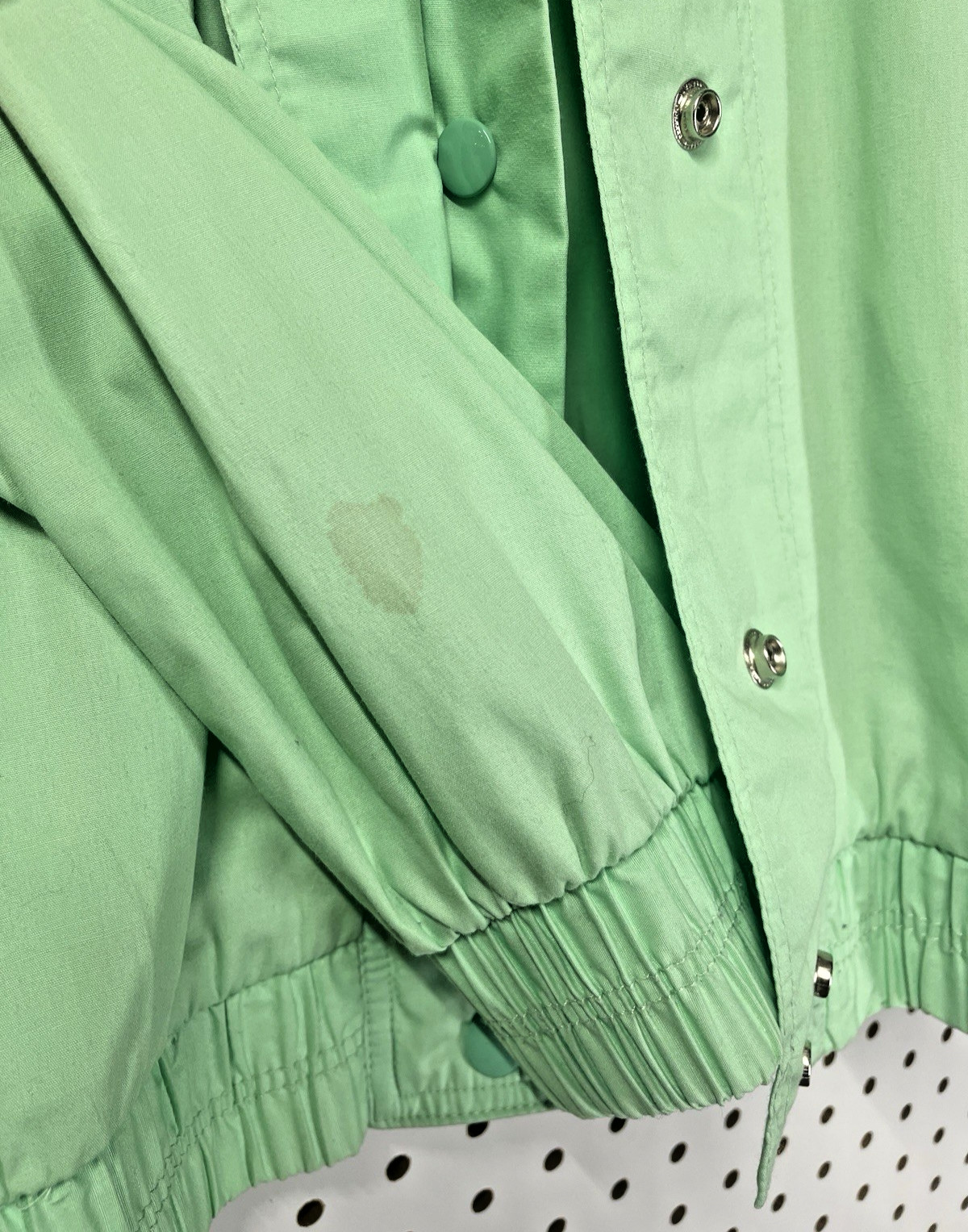 vintage lightweight green jacket – Koret Francisca womens sz M snap button front