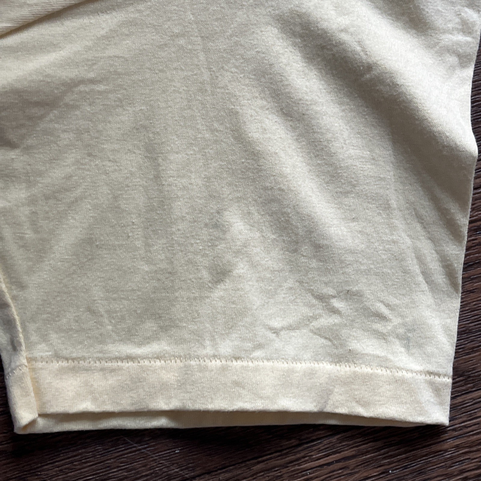 Vintage Cottagecore teacher Yellow Collared T-Shirt Embroidered Bees Made USA XL