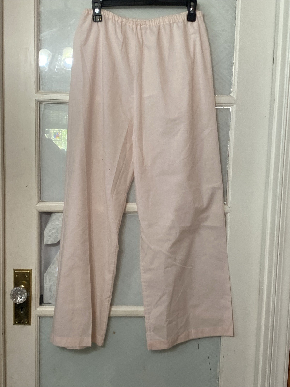 Vintage Sears 2pc Pajama Set Pink Embroidered 38 M/L