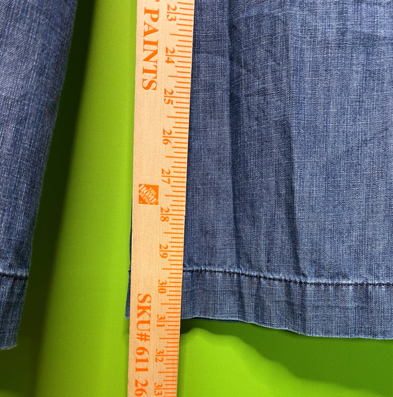 a.n.a 3-Button High Waisted Wide Bottom Denim Trousers Size 12