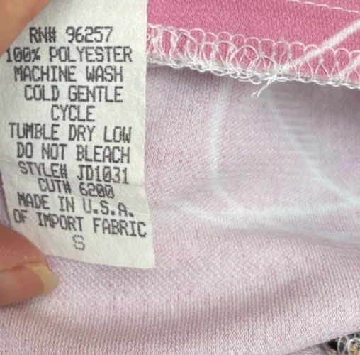 Vintage 90s Y2K PS PerSeption Pink Floral Asymmetrical Strapless Empire Dress SM