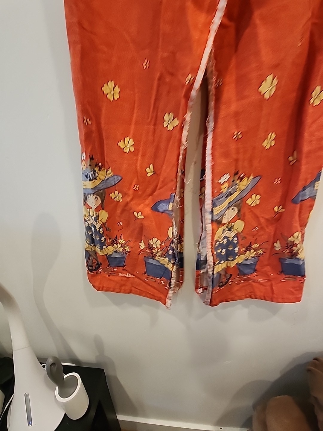 sears 70&rsquo;s bell bottom pants orange petticoats pantaloons girls 14 26 w jeans