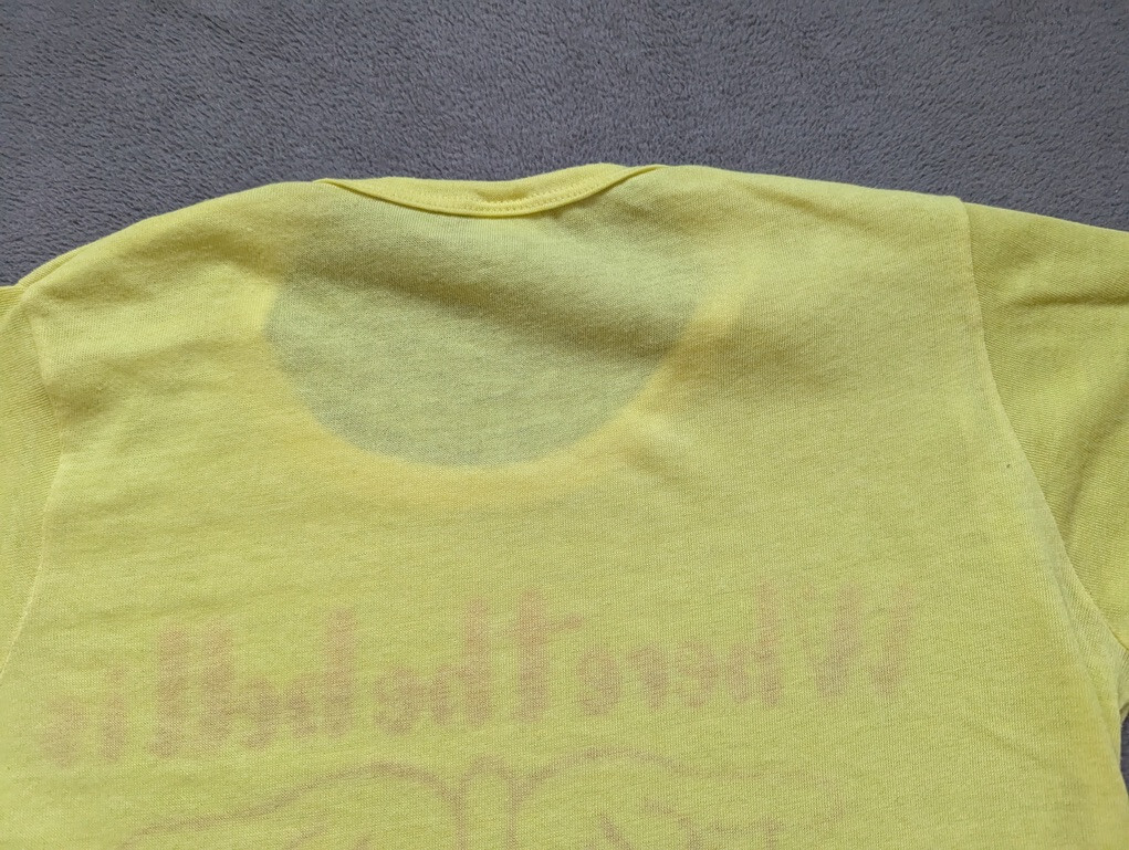Lancer Vintage 70s 80s where the hell is Honduras yellow shirt womens size 36