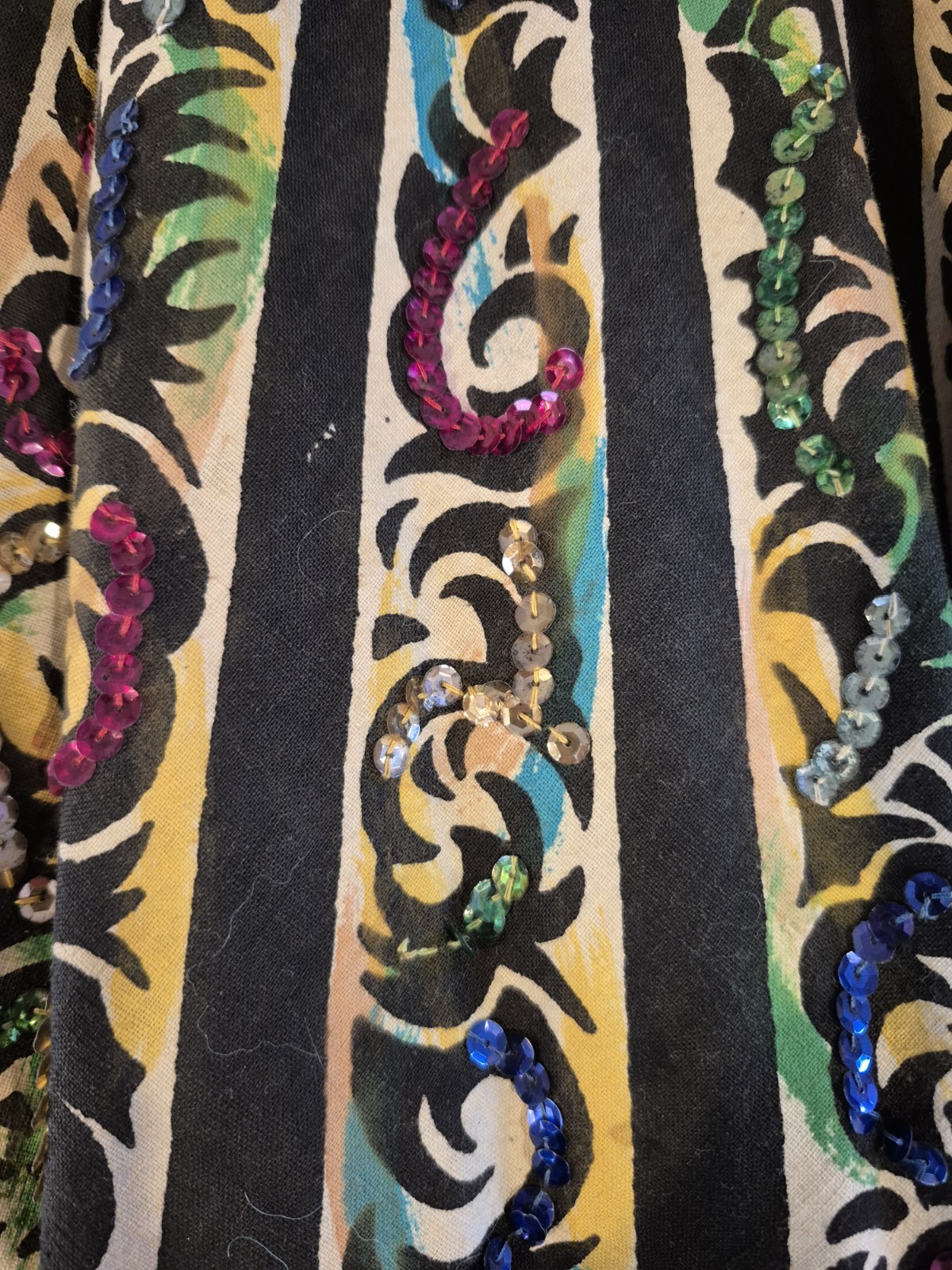 Vintage Maya De Mexico Original Circle Skirt Sequins